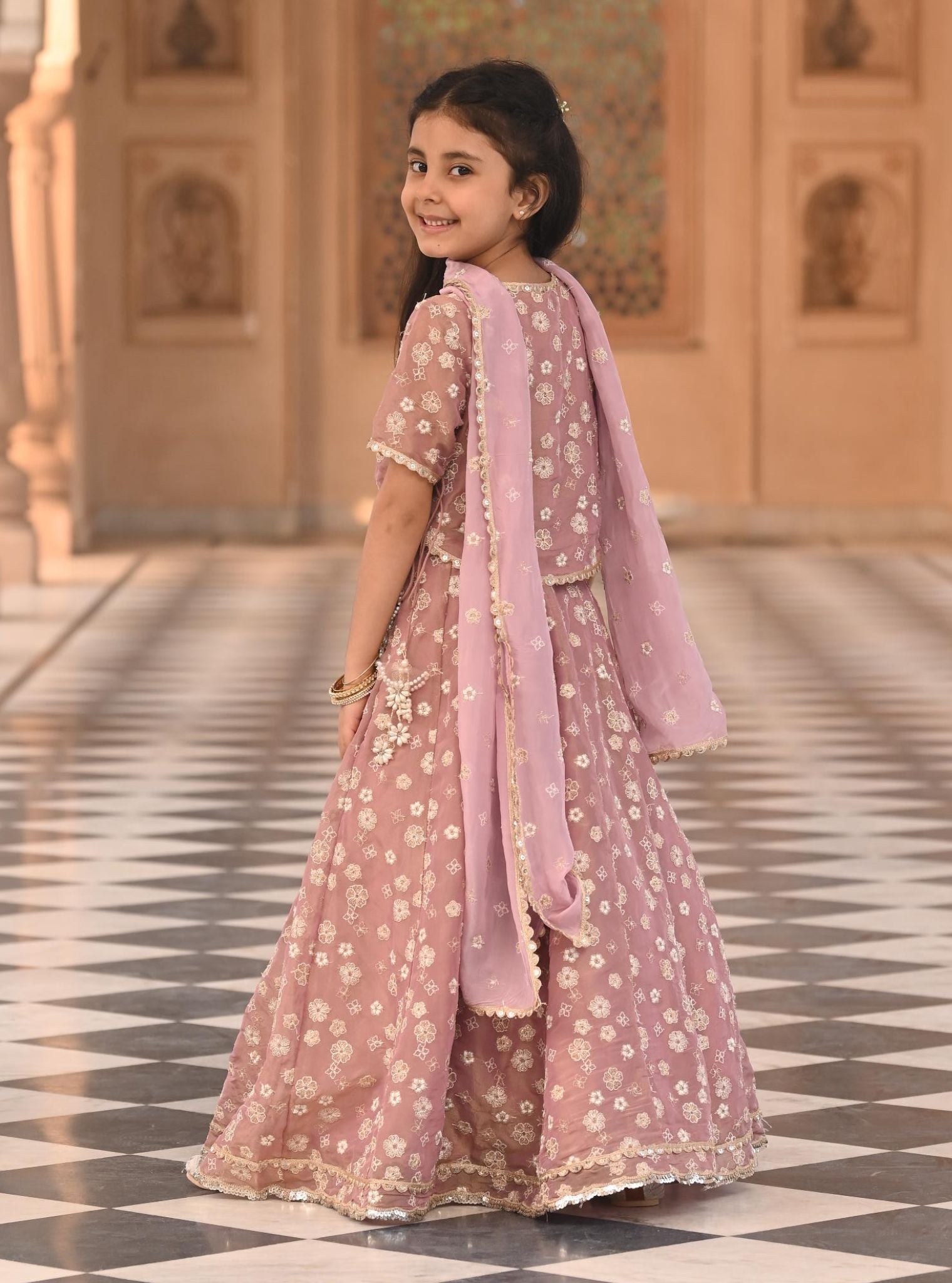 Jalebi Luxe Tissue Lilac Lehenga