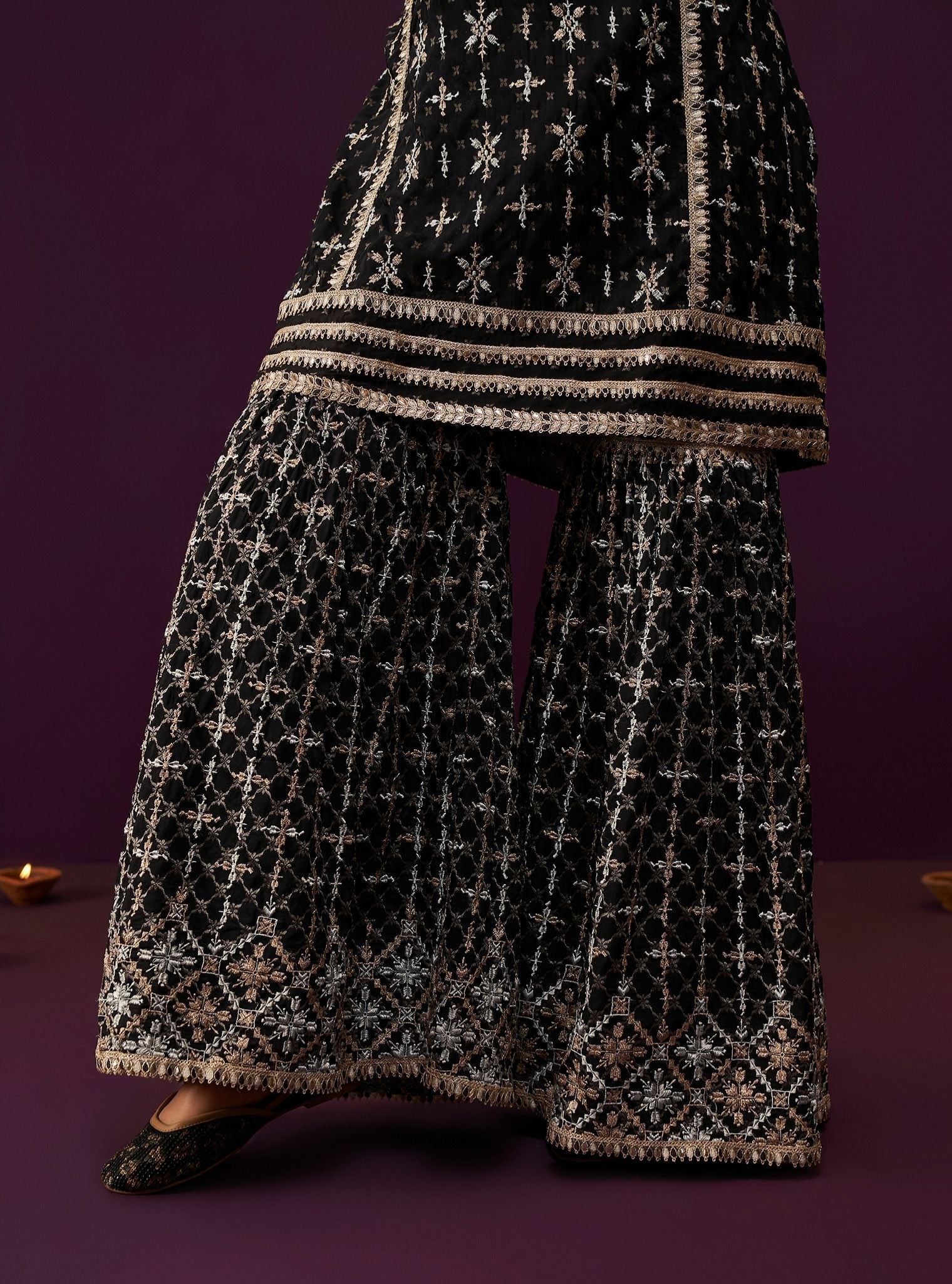 Mehreen Banarsi Black Kurta Set