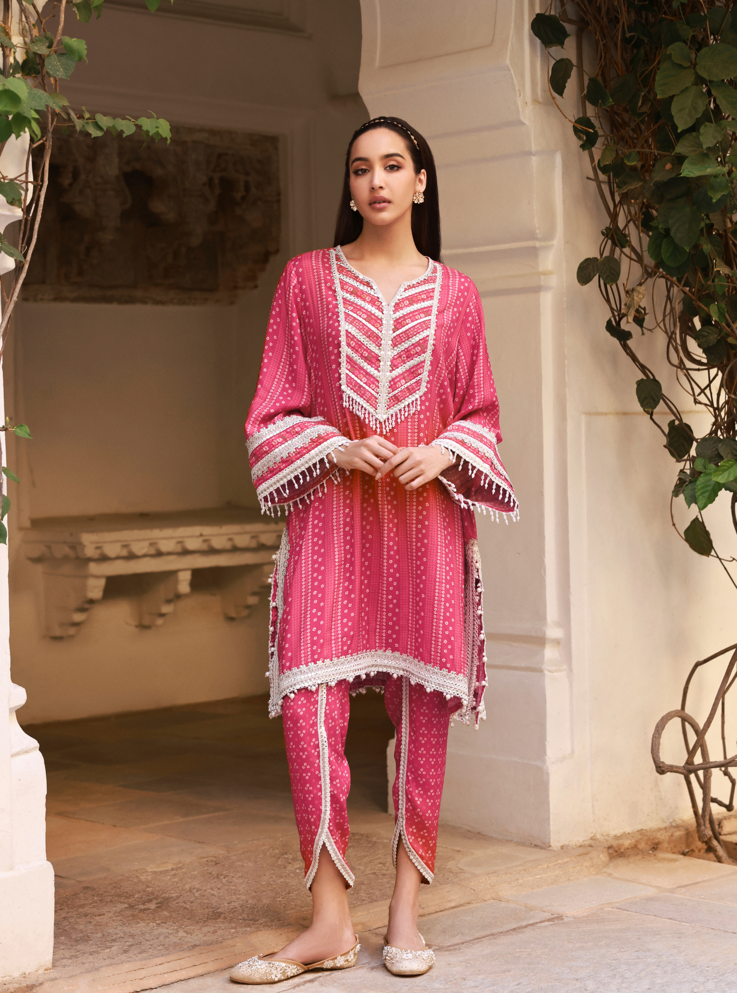 Vanera Lawn Fuschia Kurta Set