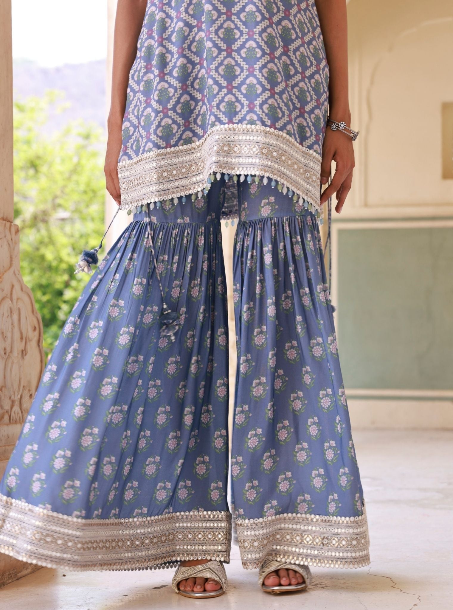Divaya Lawn Blue Kurta Set
