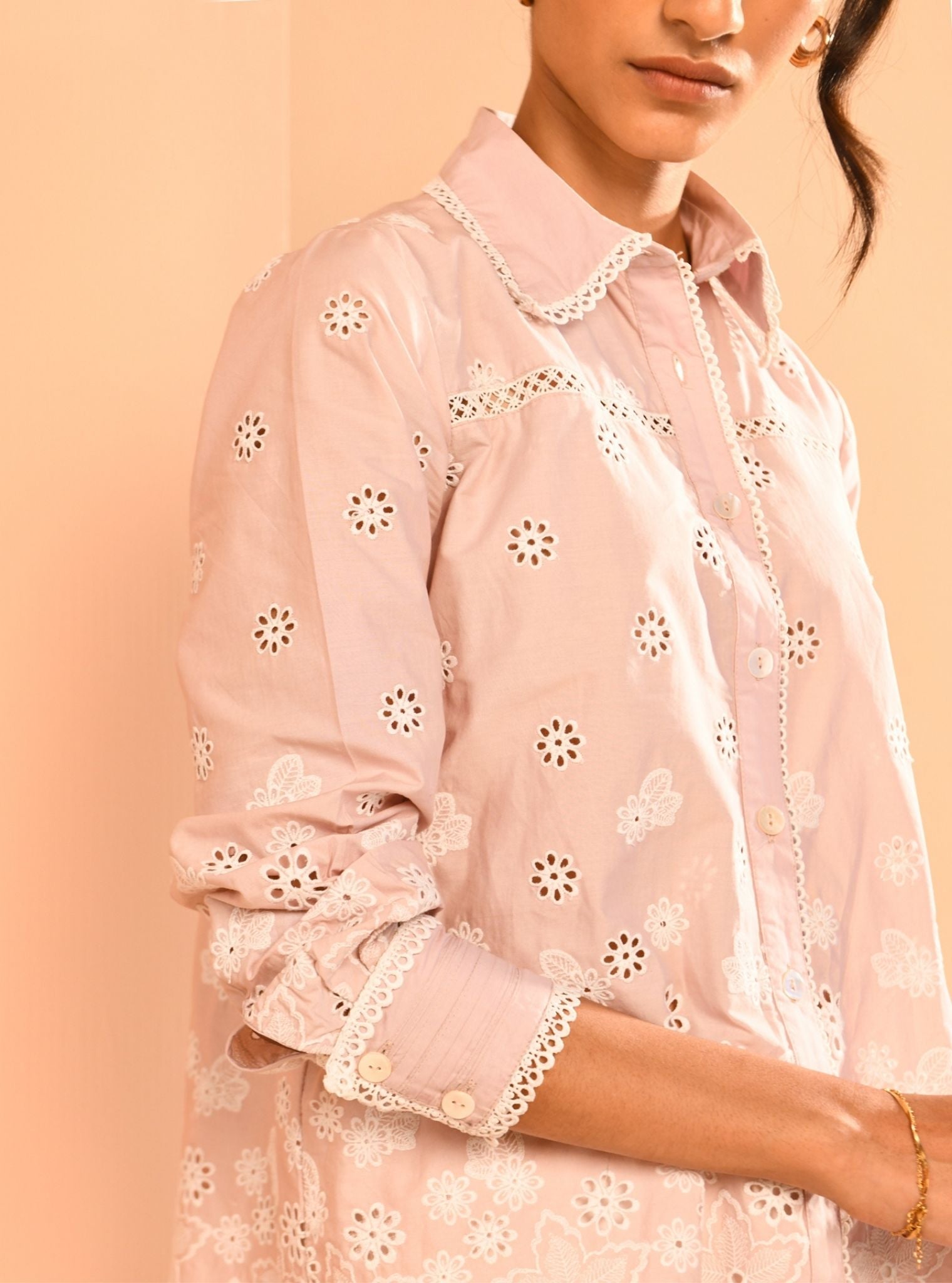 Bea Iconic Supima Cotton Dusty Pink Shirt