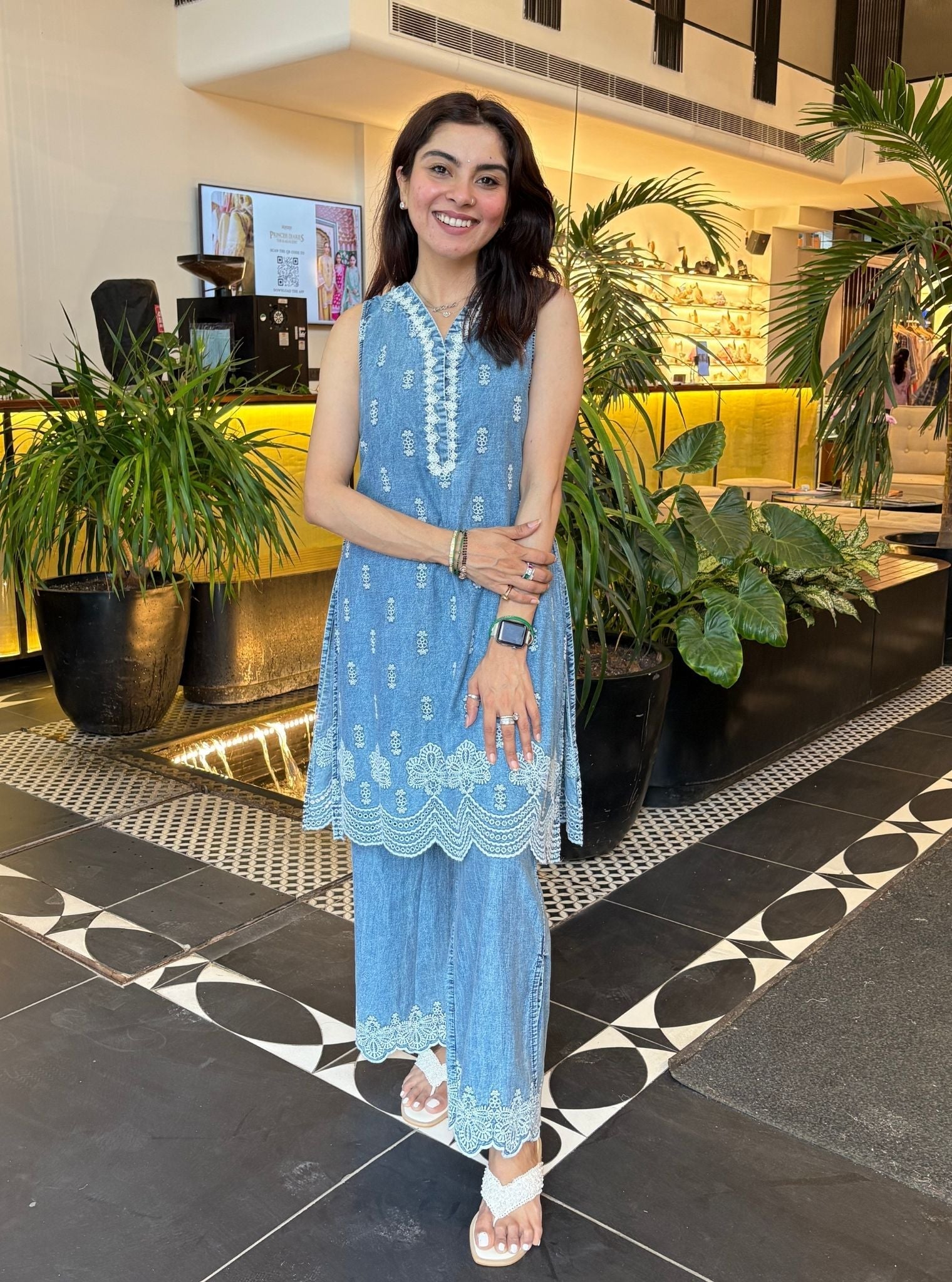 Dante Denim Blue Kurta Set