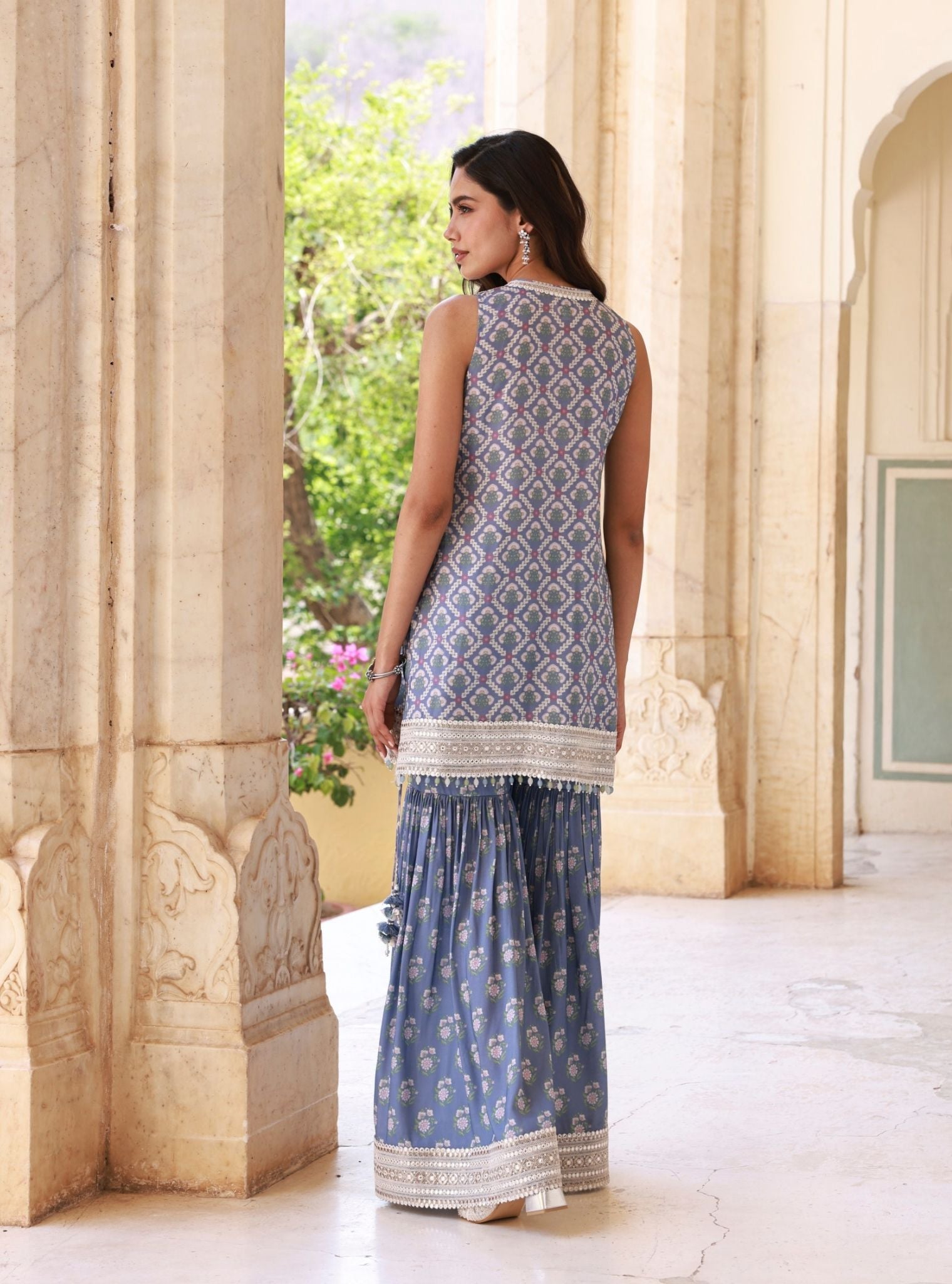Divaya Lawn Blue Kurta Set