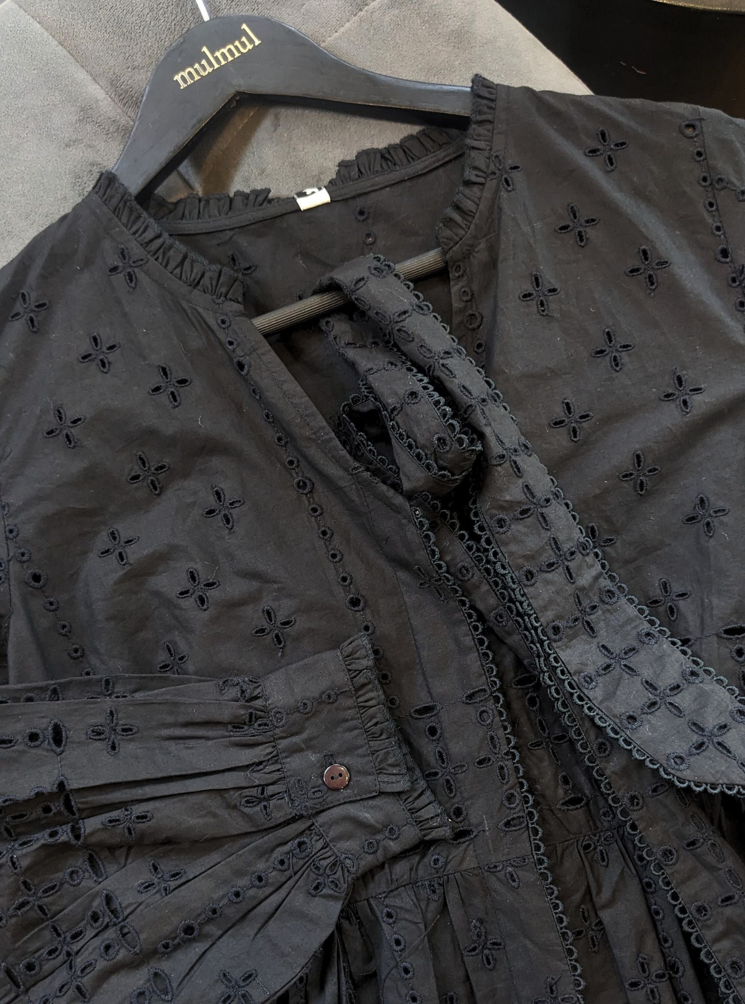 Emy Supima Cotton Black Long Dress