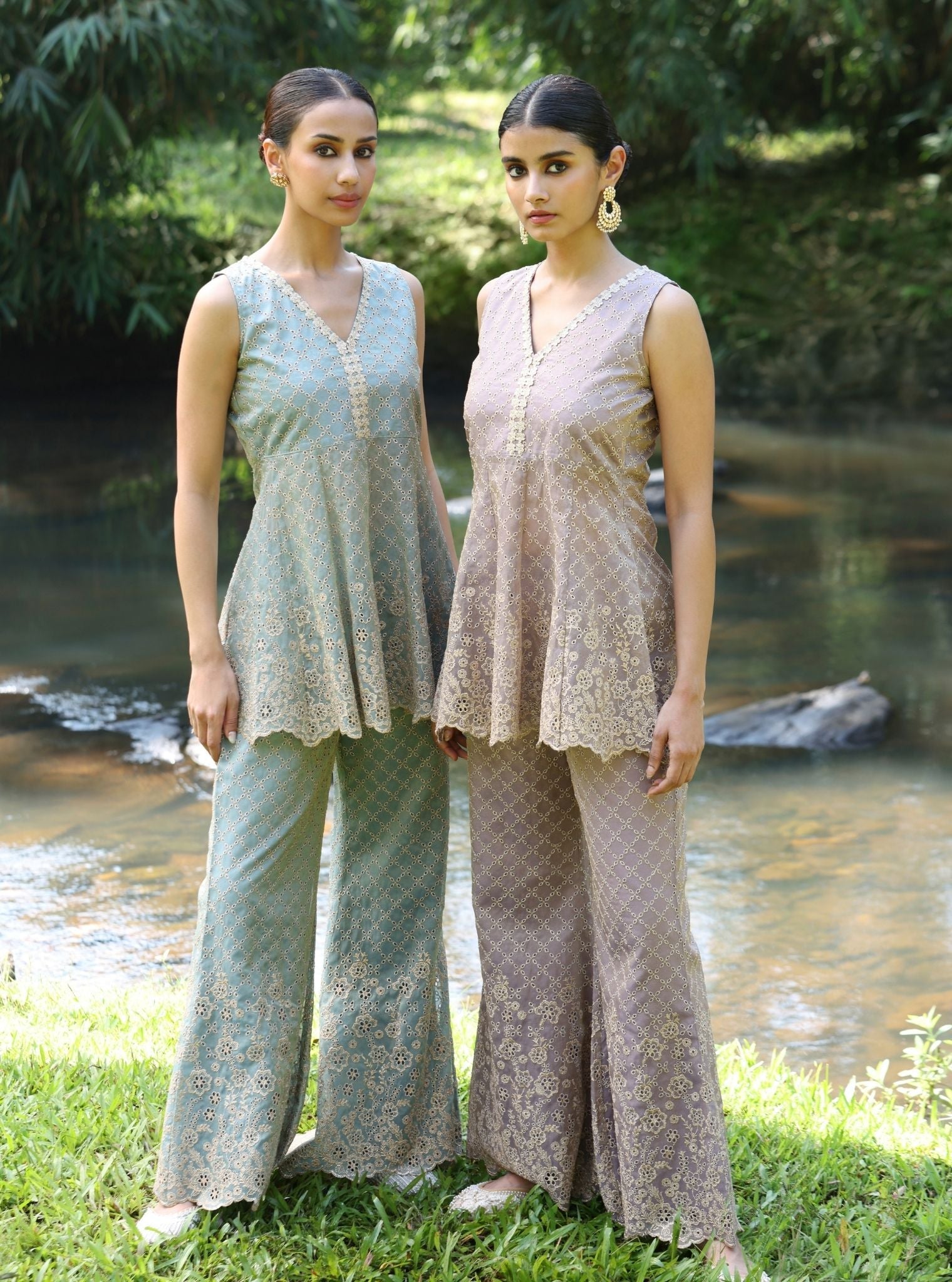 Araj Royal Tissue Lavender Top Set