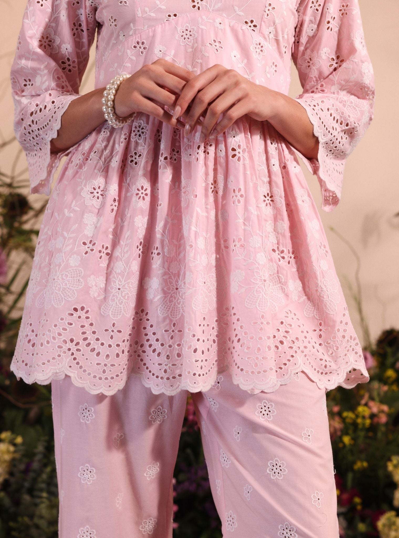 Dica Supima Cotton Light Pink Co-ord Set