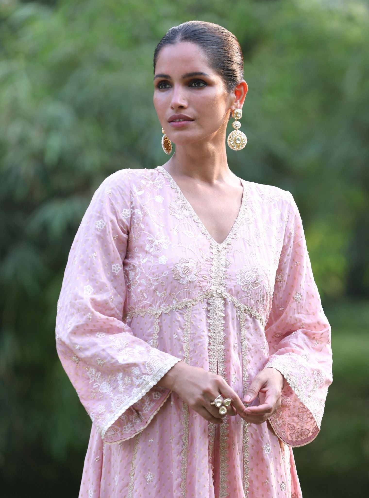 Rangeela Banarsi Pink Anarkali Kurta Set