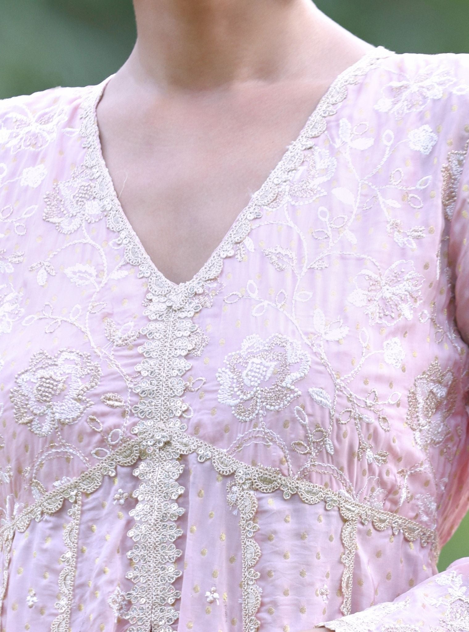 Rangeela Banarsi Pink Anarkali Kurta Set