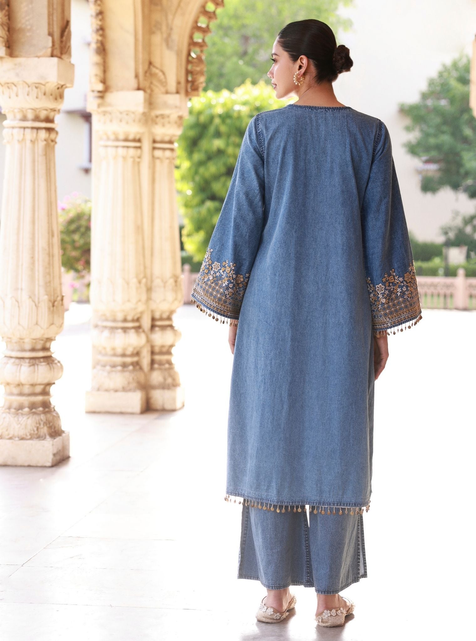 Rumei Denim Kurta Set
