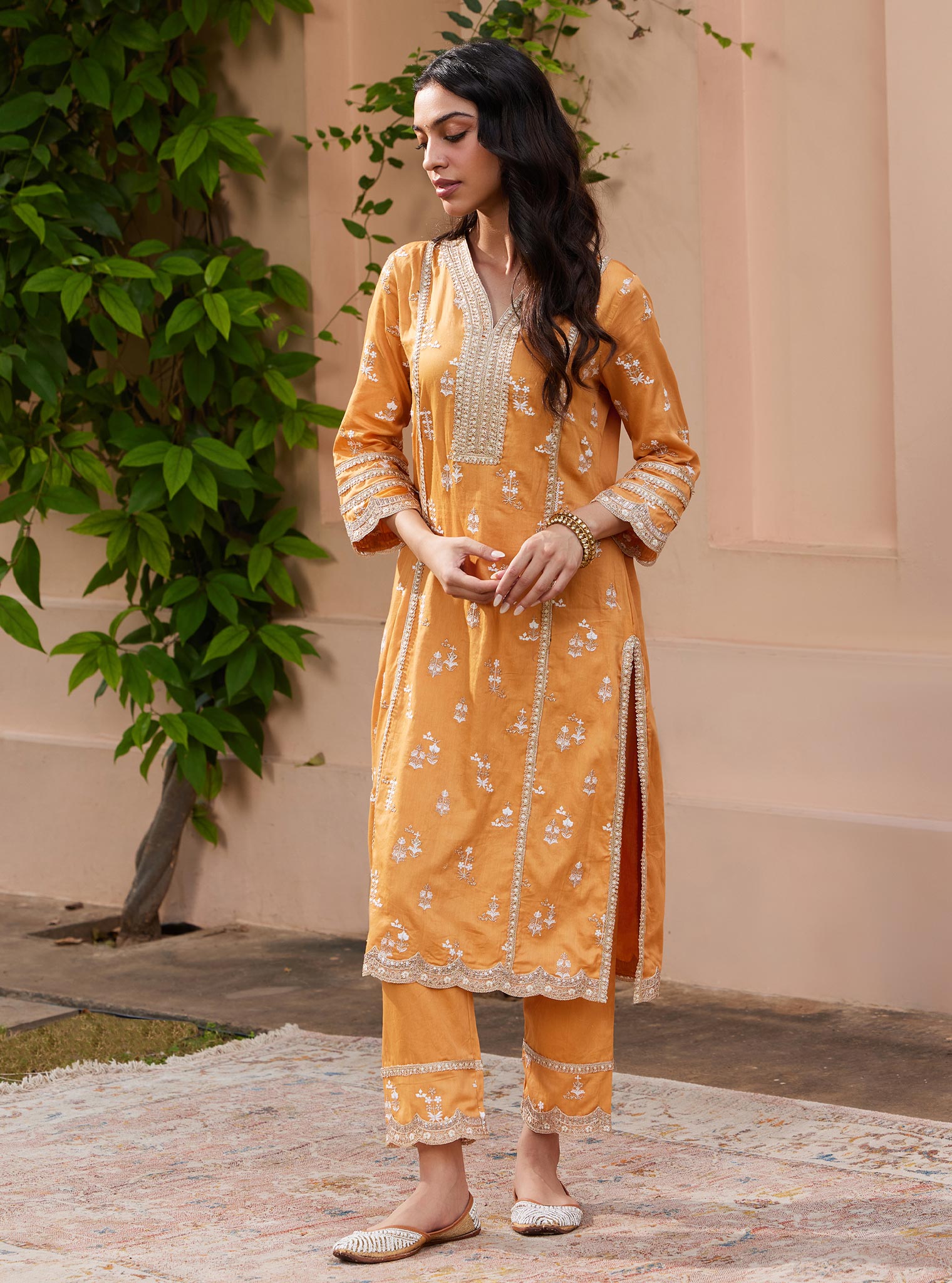 Mulmul Pima Nimisa Orange Pant