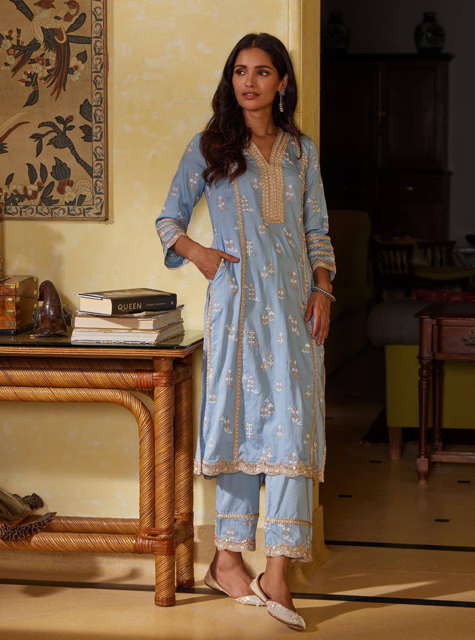 Nimisa Pima Blue Kurta Set