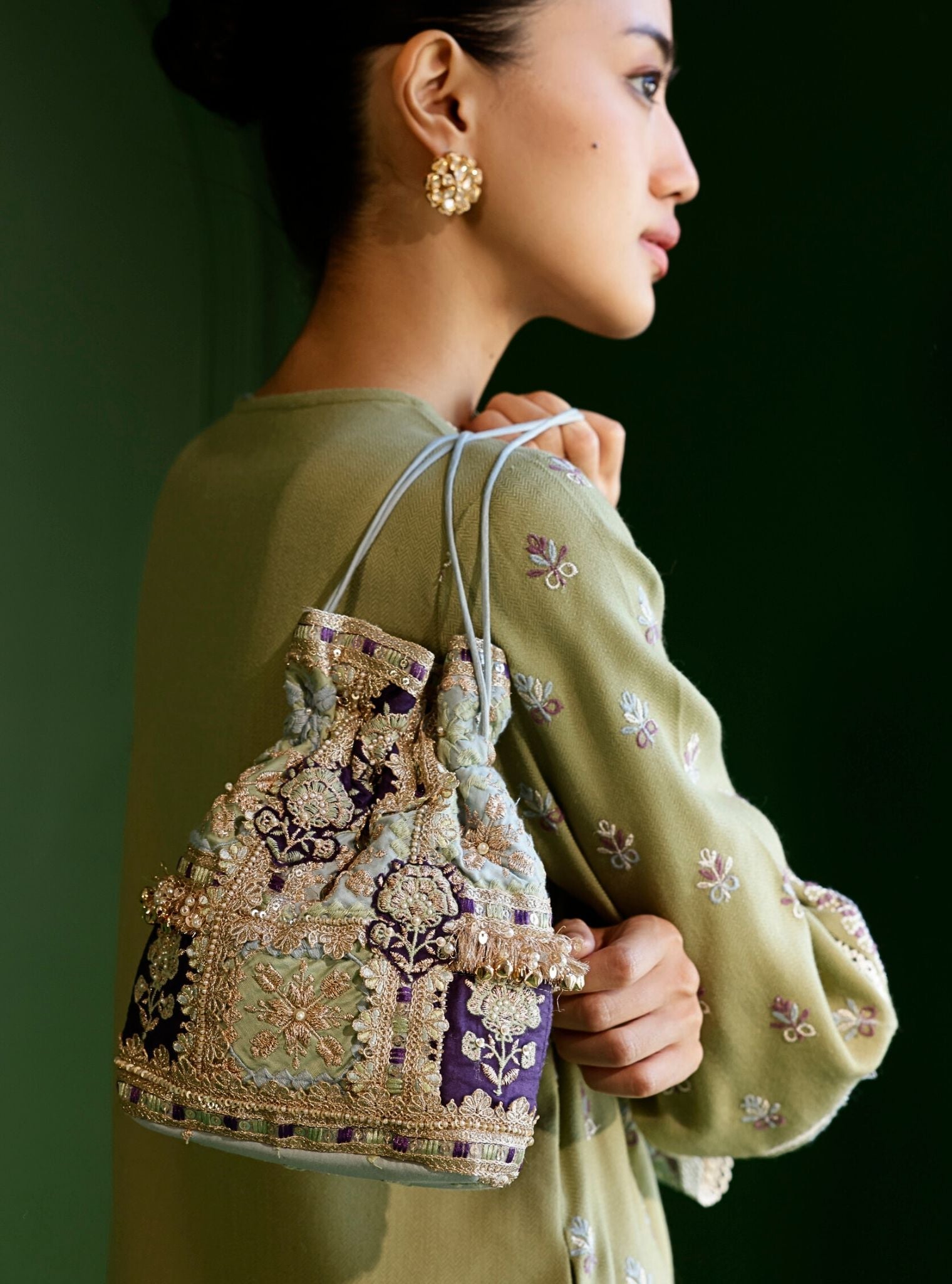 Mulmul Vedika Patchwork Potli