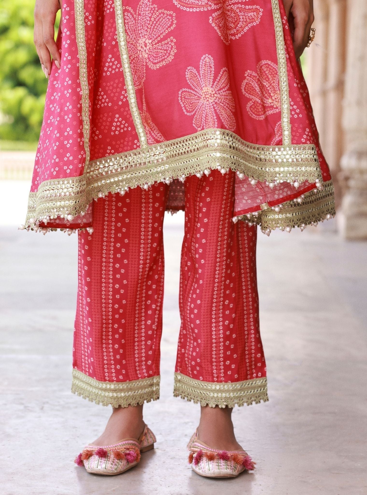 Vrishti Organza Fuschia Kurta Set