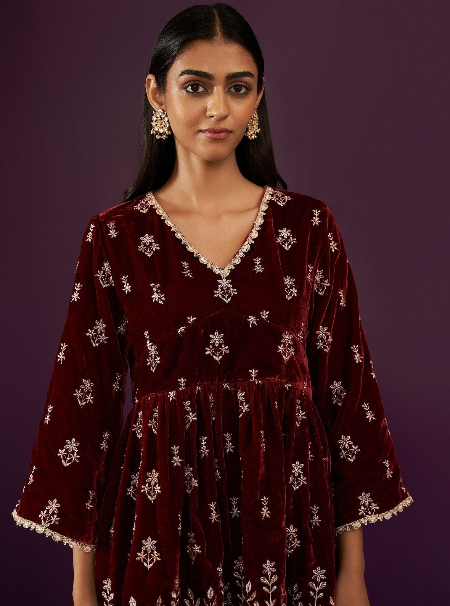 Kessie Velvet Wine Top Set