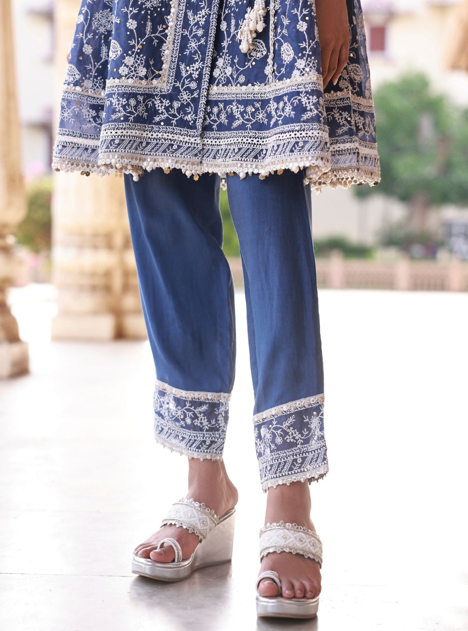Anmika Organza Navy Kurta Set