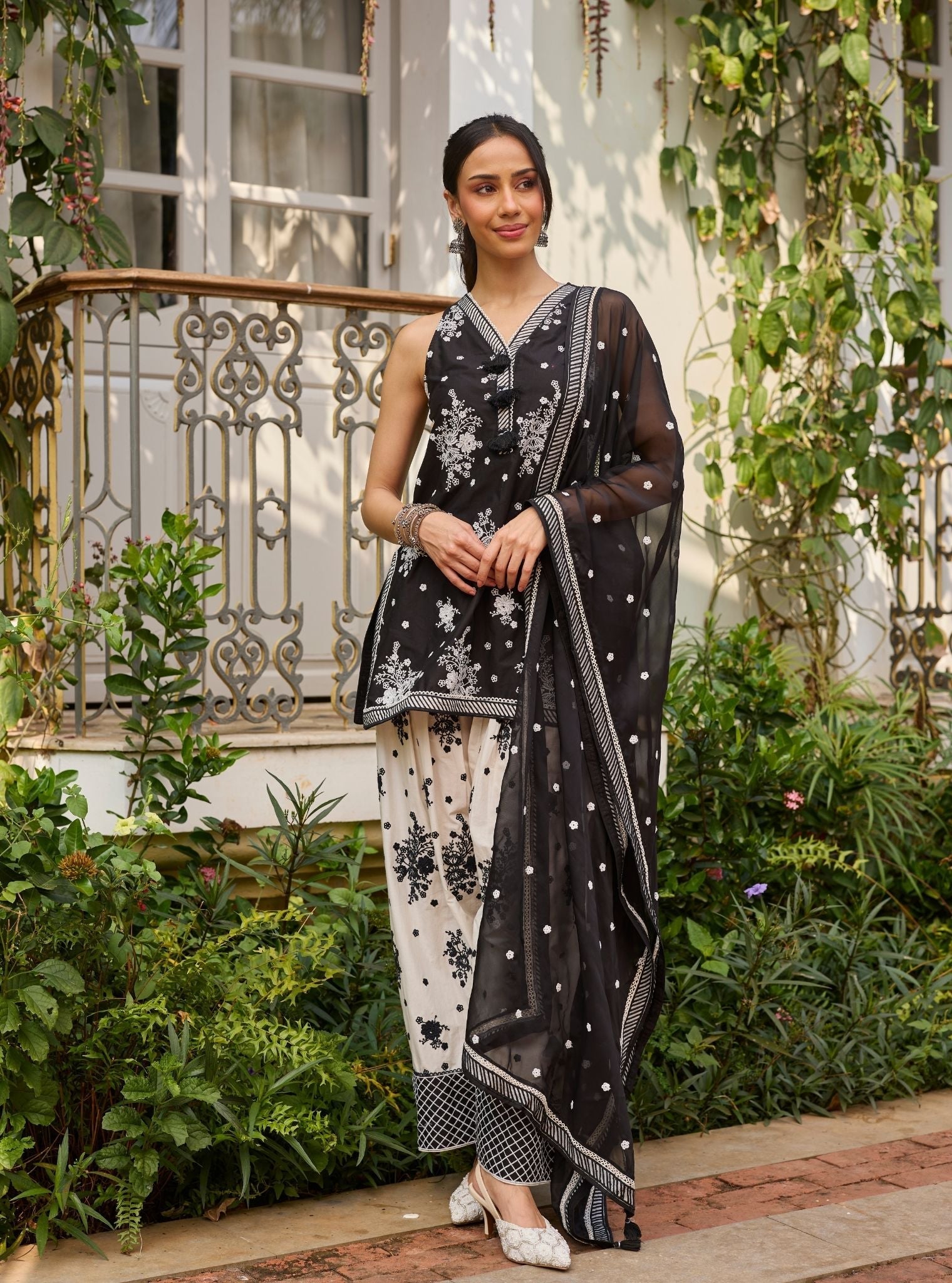 Liva Supima Cotton Black Kurta Set