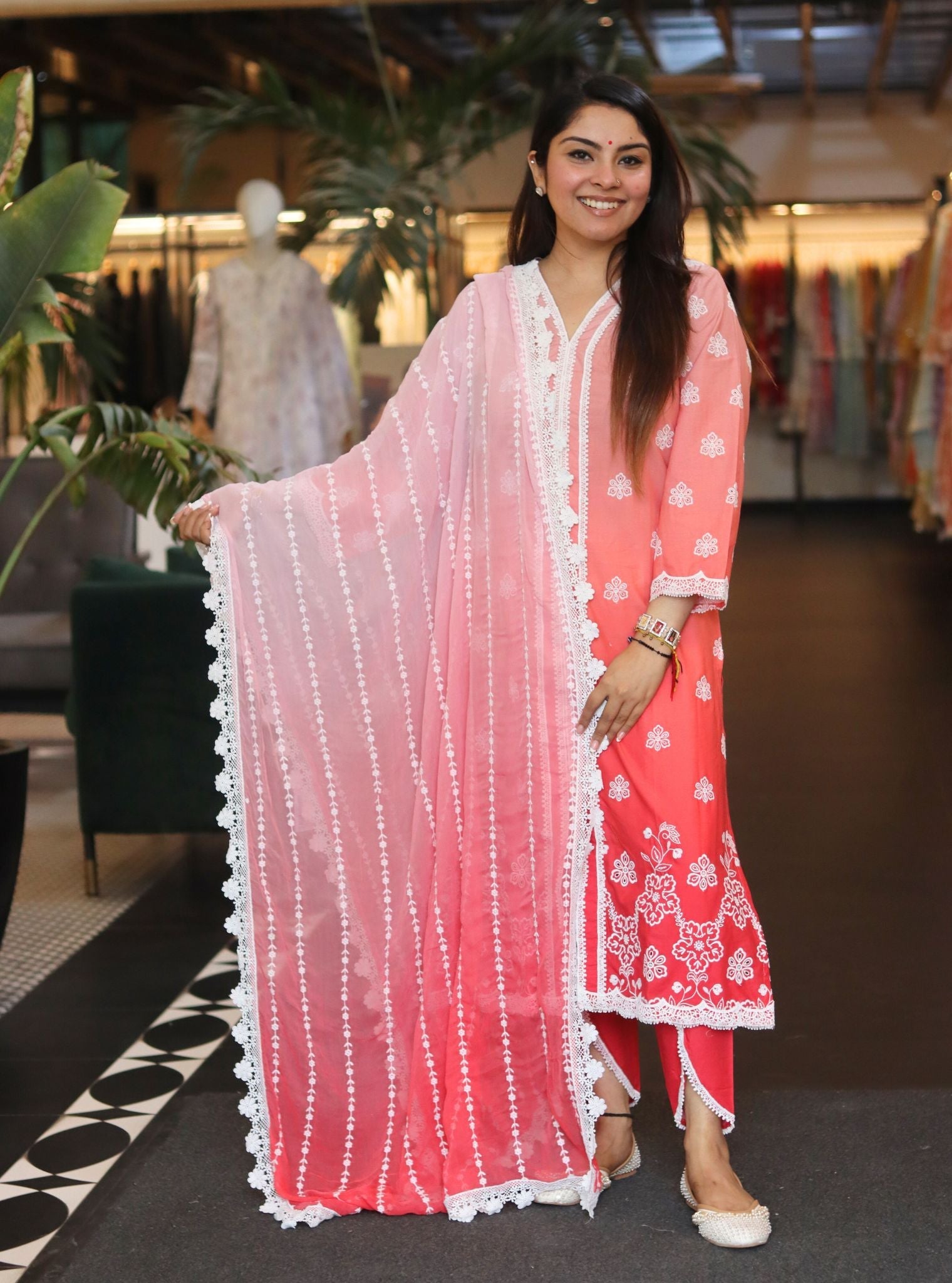 Brie Supima Cotton Red Kurta Set