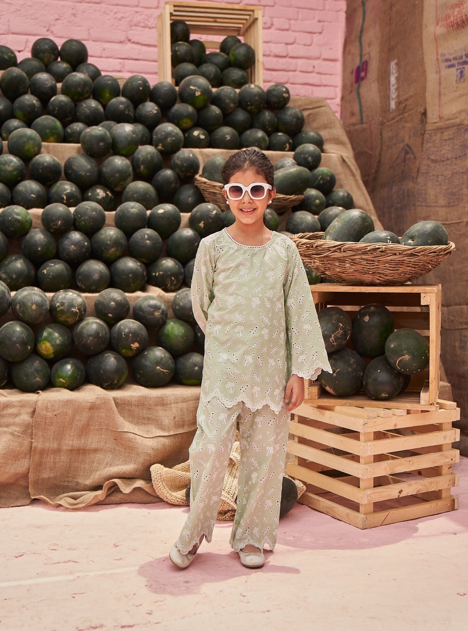 Lisna Supima Cotton Green Co-ord Set