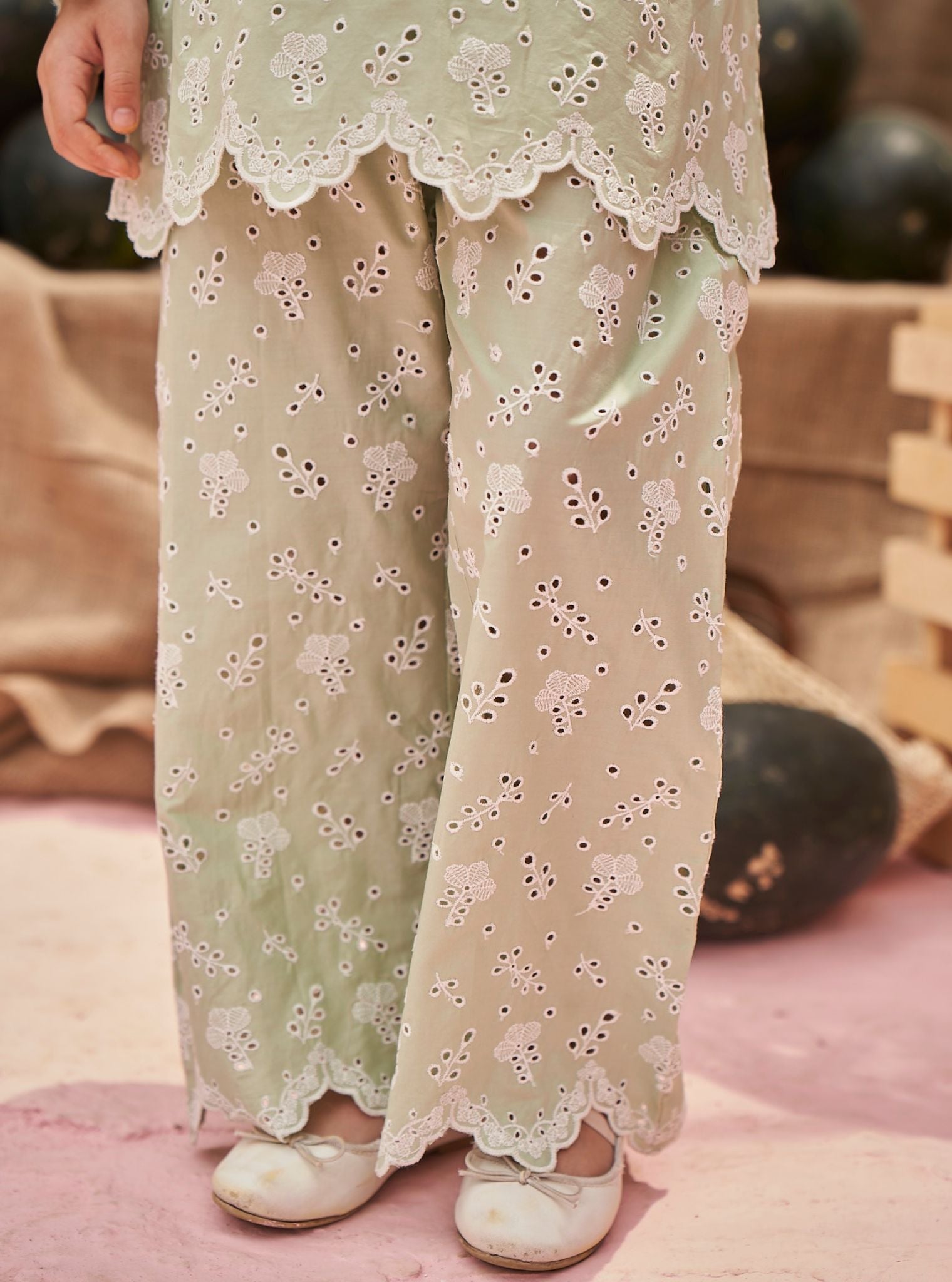 Lisna Supima Cotton Green Co-ord Set