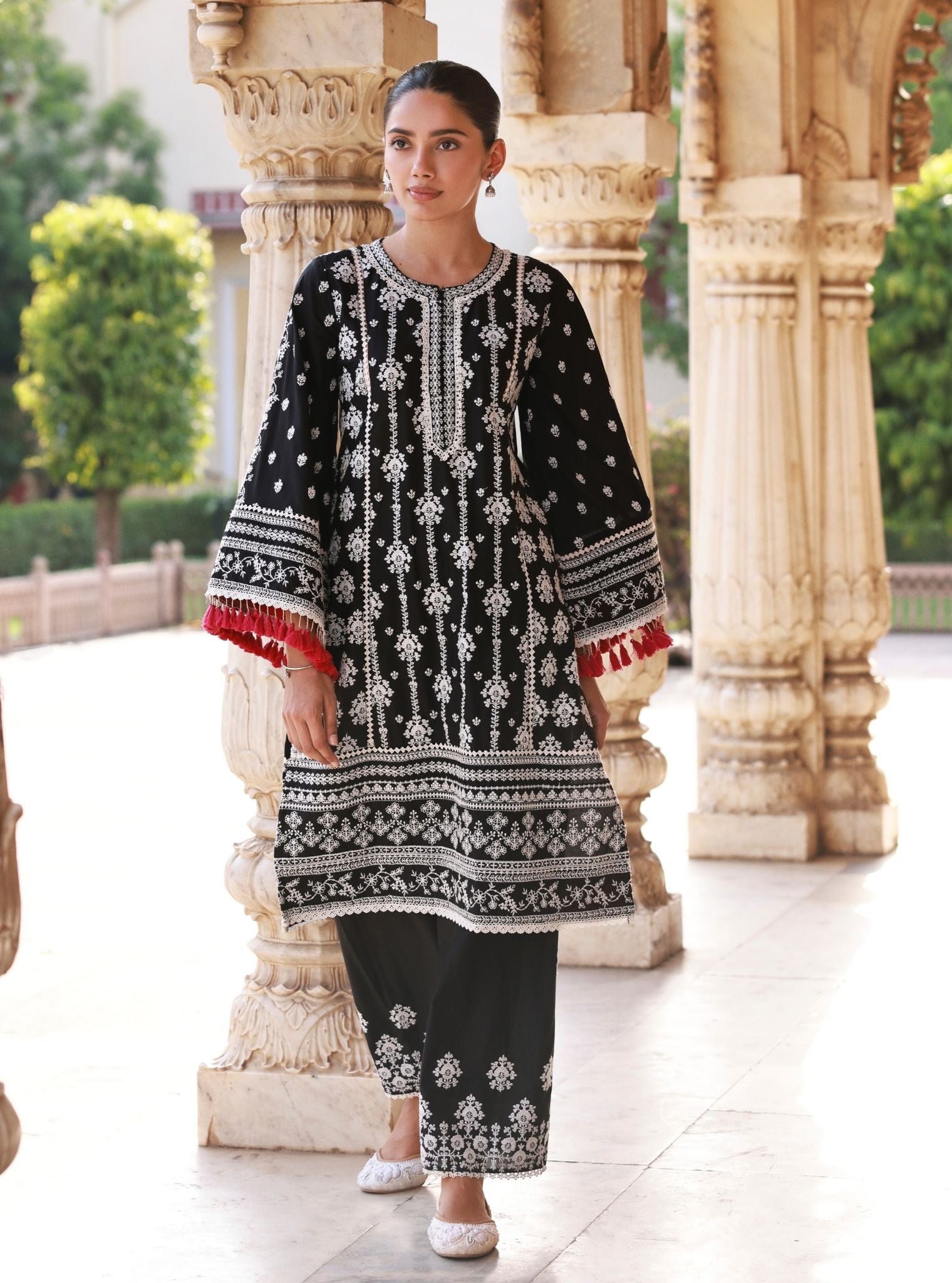 Lomeya Supima Cotton Black Kurta Set