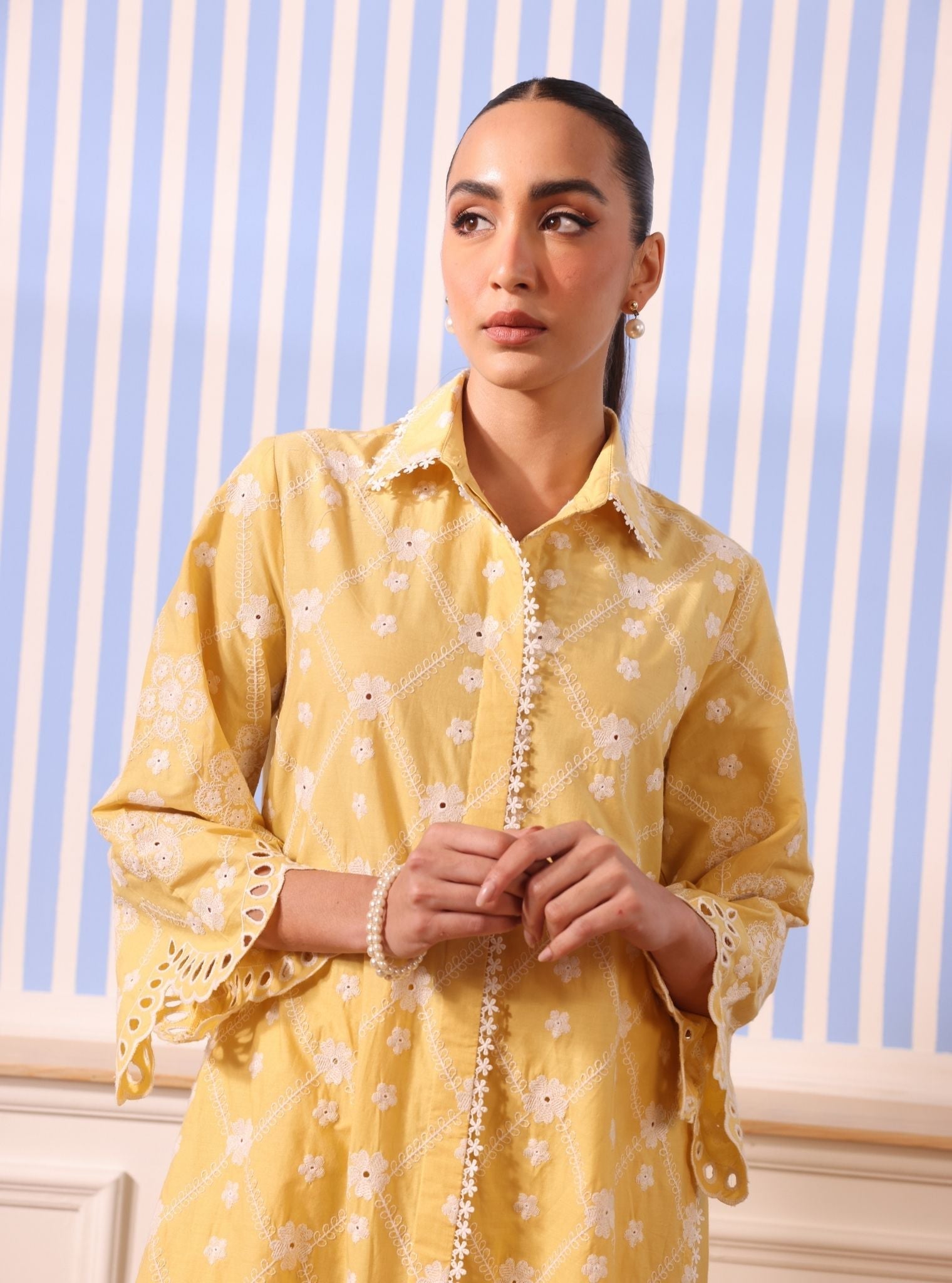 Magnus Supima Cotton Yellow Co-ord Set