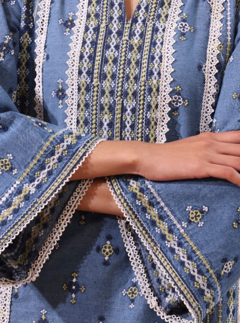 Odette Denim Kurta Set