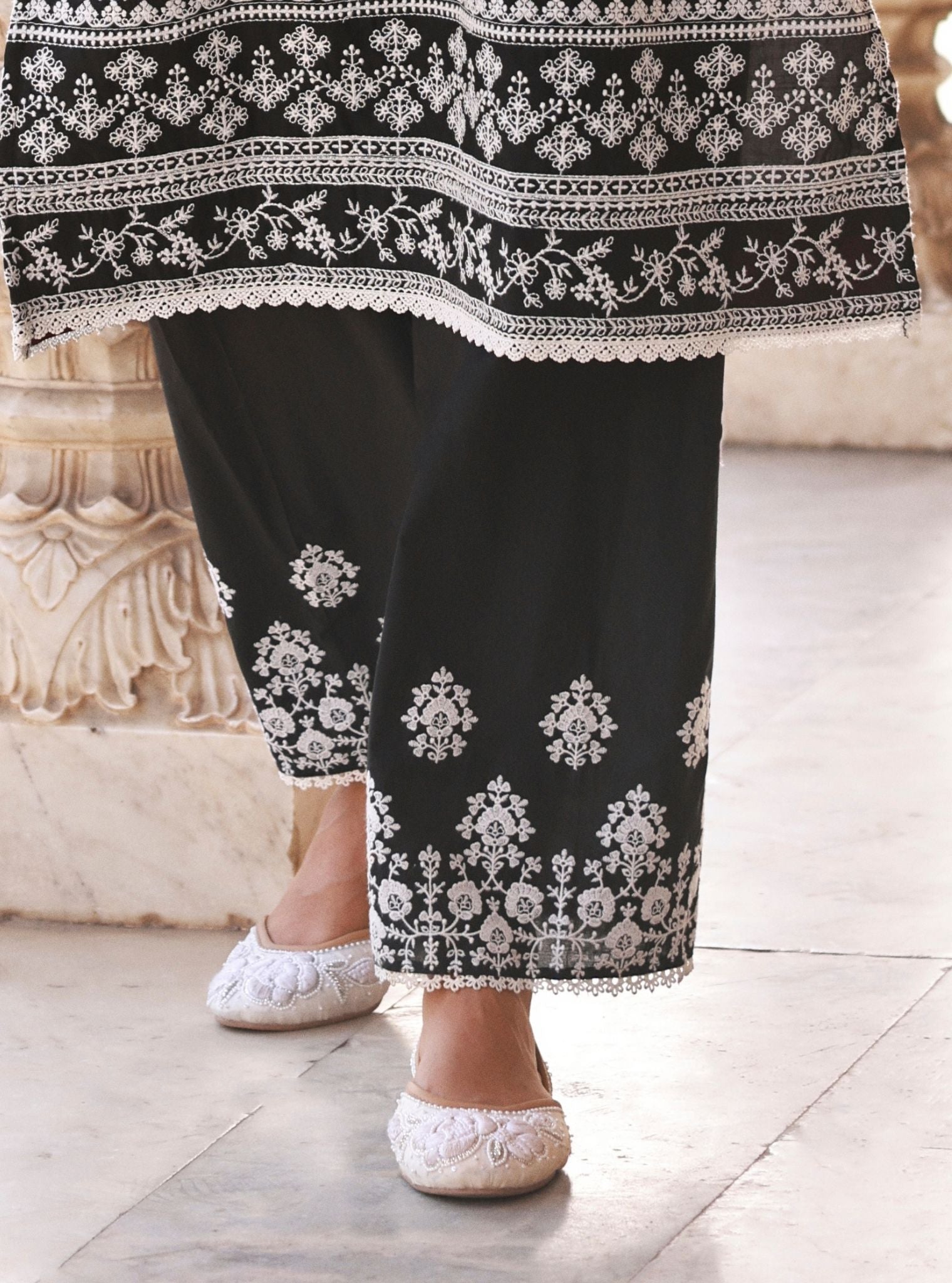 Lomeya Supima Cotton Black Kurta Set