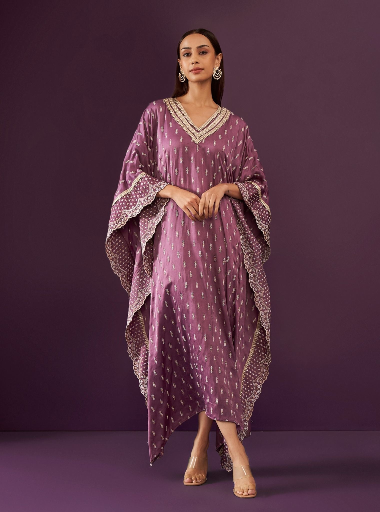 Florian Cupro Satin Purple kaftan