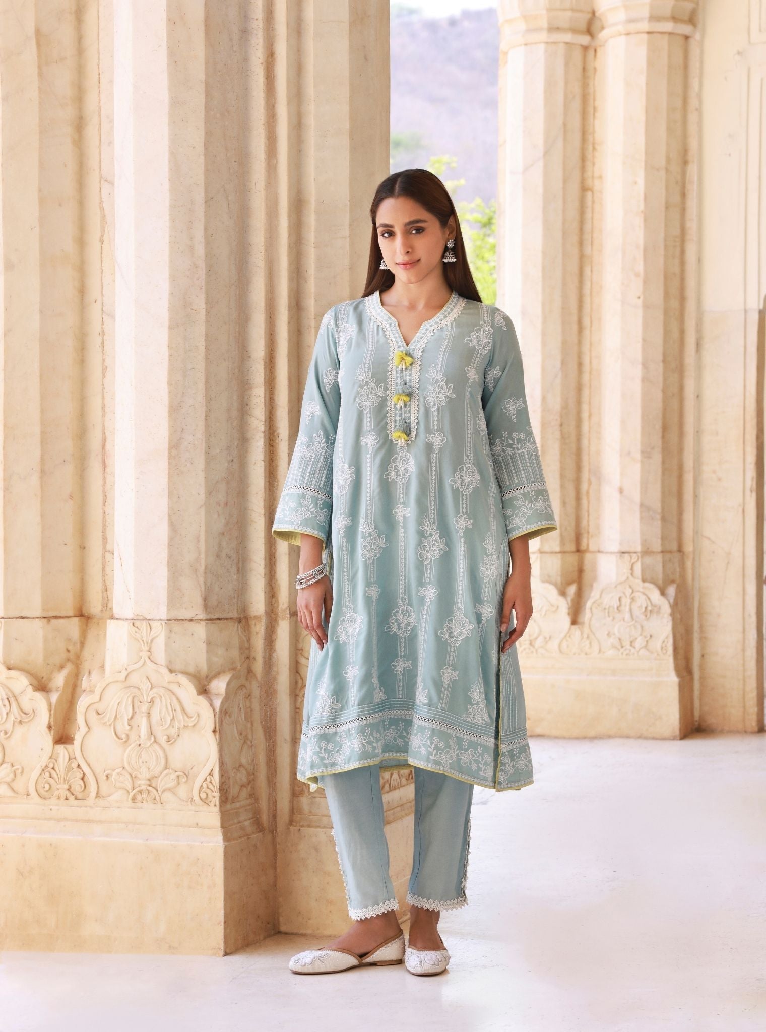 Rimeli Lawn Blue Kurta Set