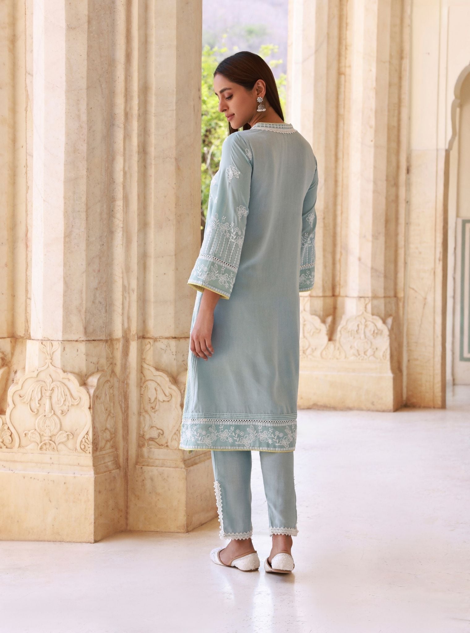 Rimeli Lawn Blue Kurta Set