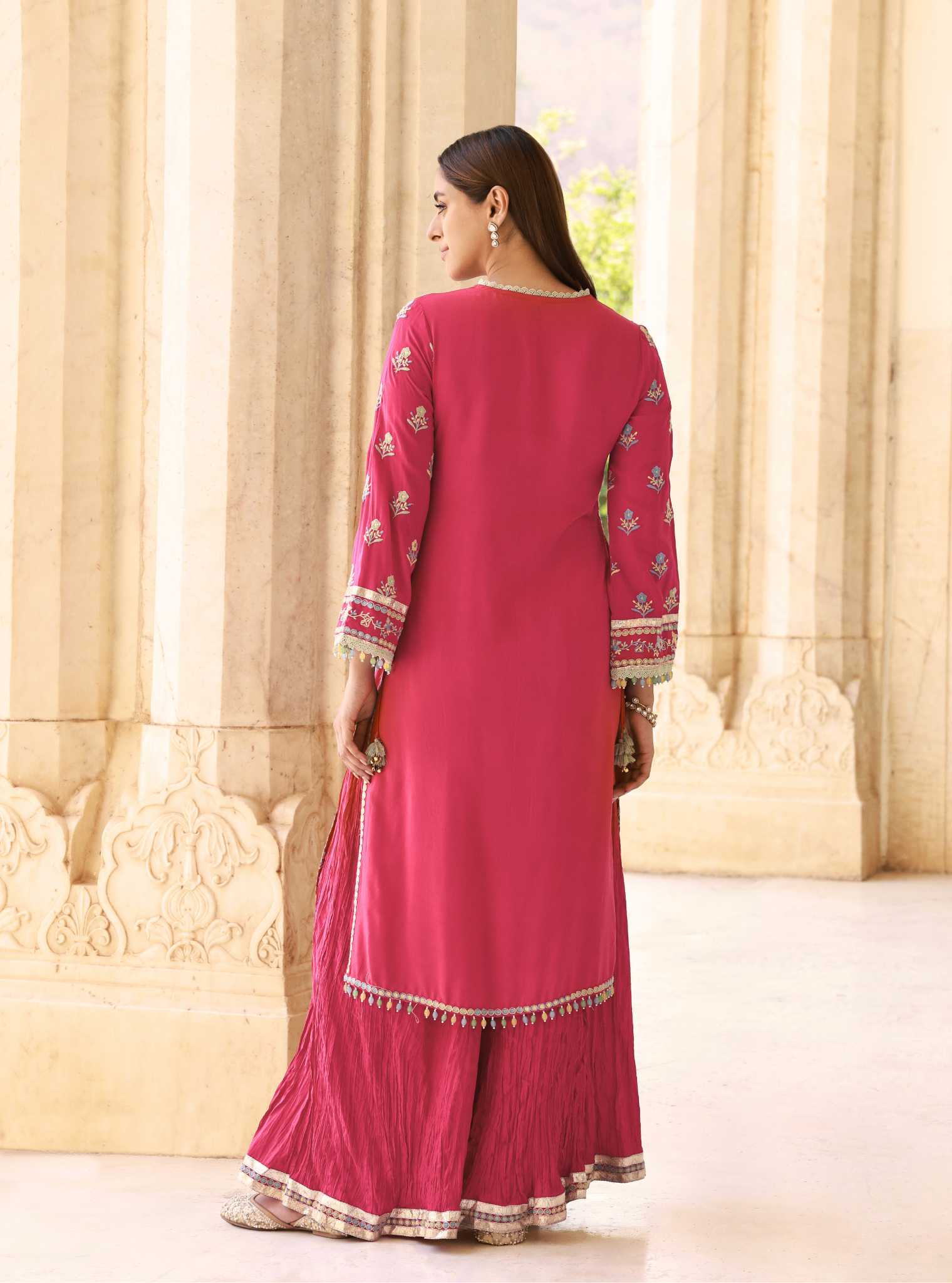 Anekya Lawn Fuschia Sharara Set