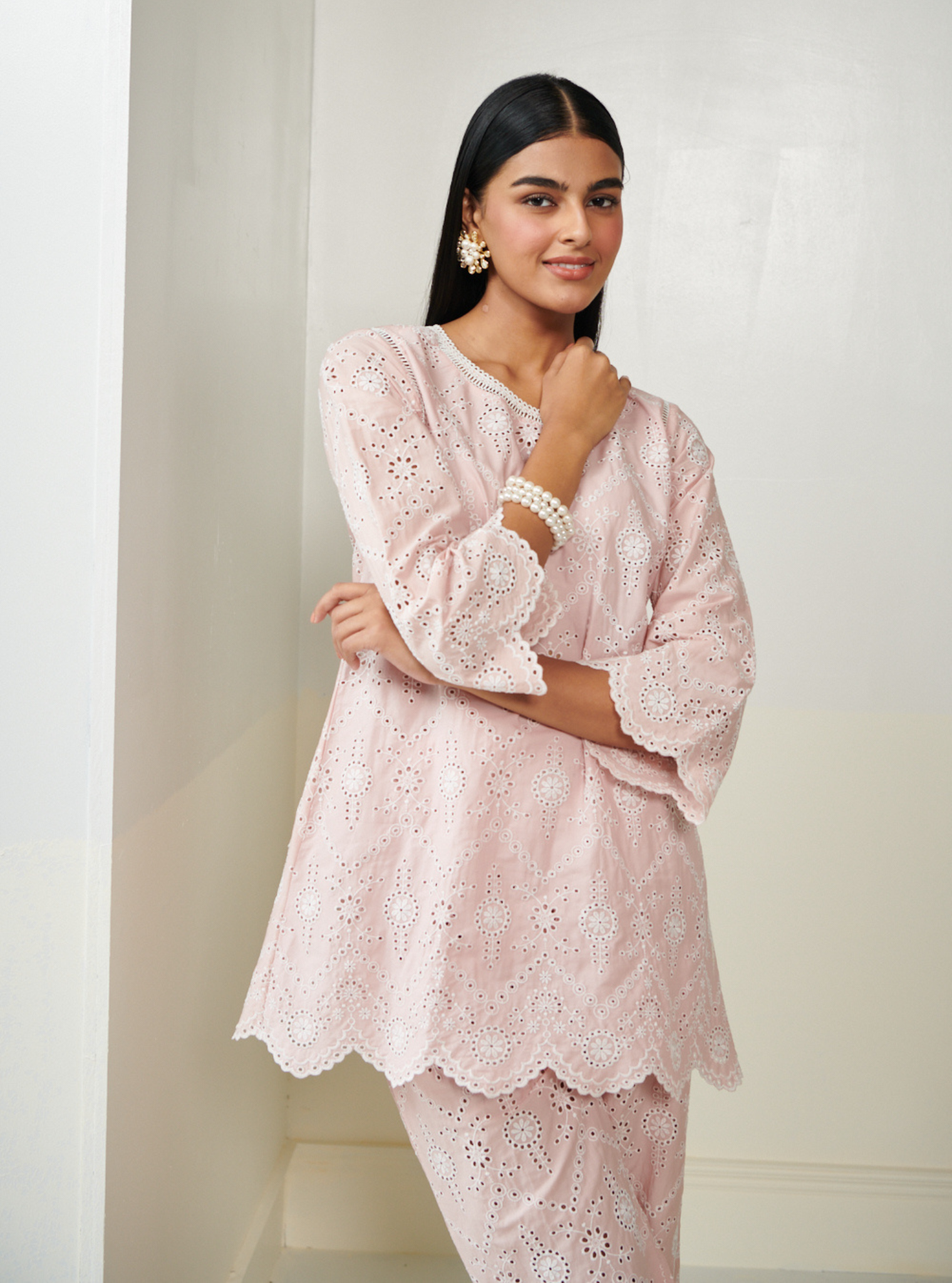 Evelyn Supima Cotton Pink Co-ord Set