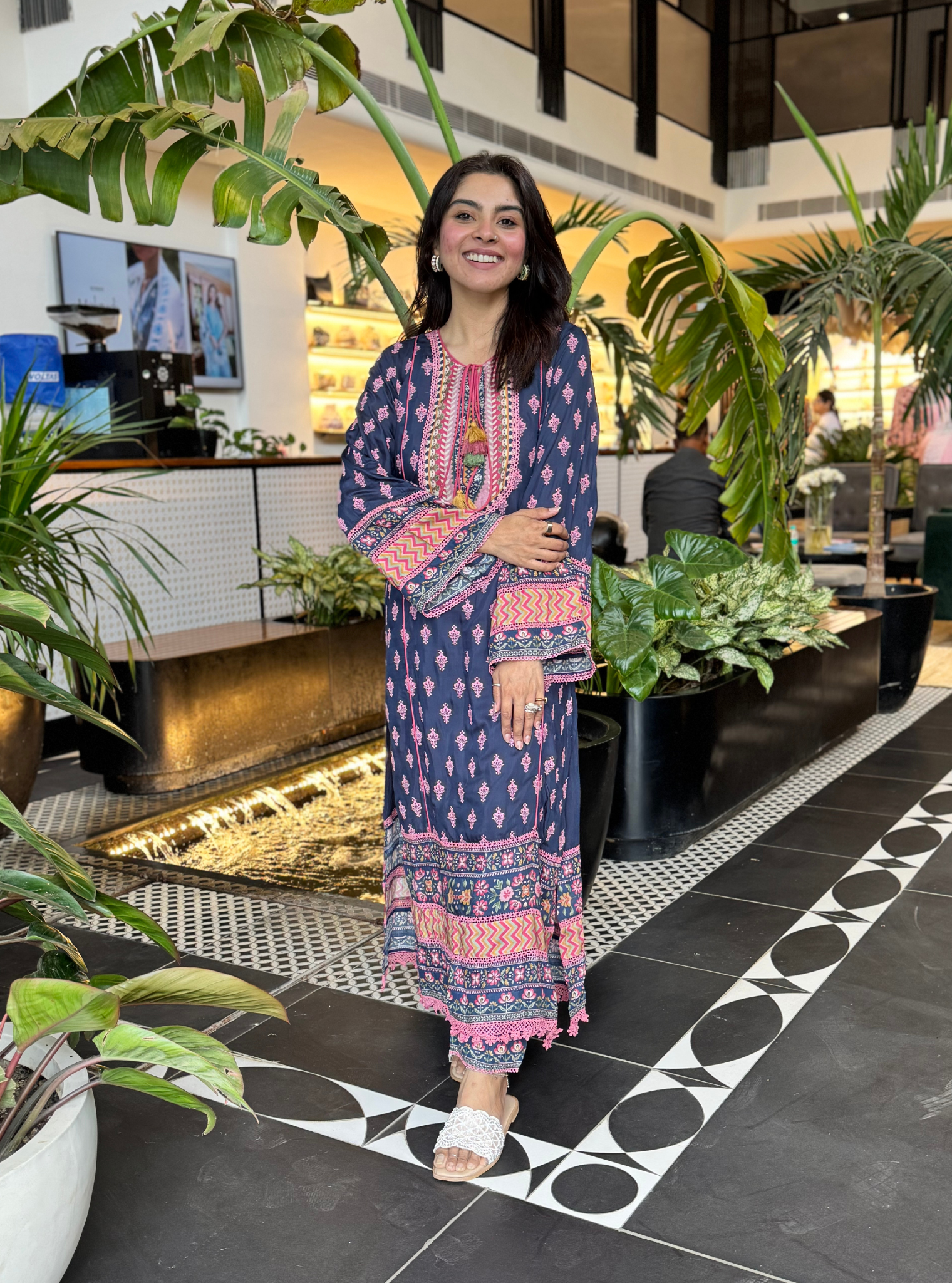 Anvita Lawn Navy Kurta Set