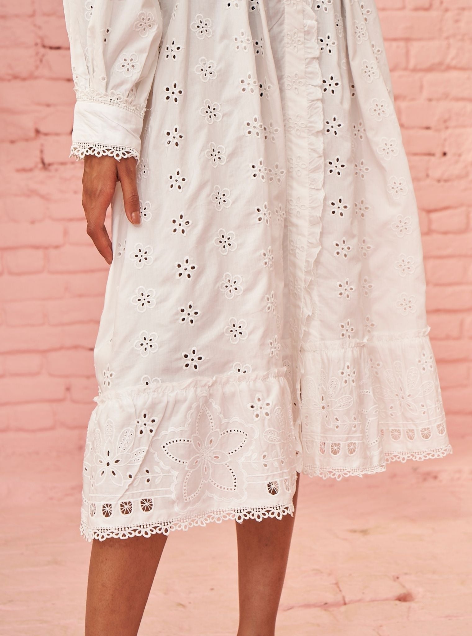 Viv Cotton White Long Dress
