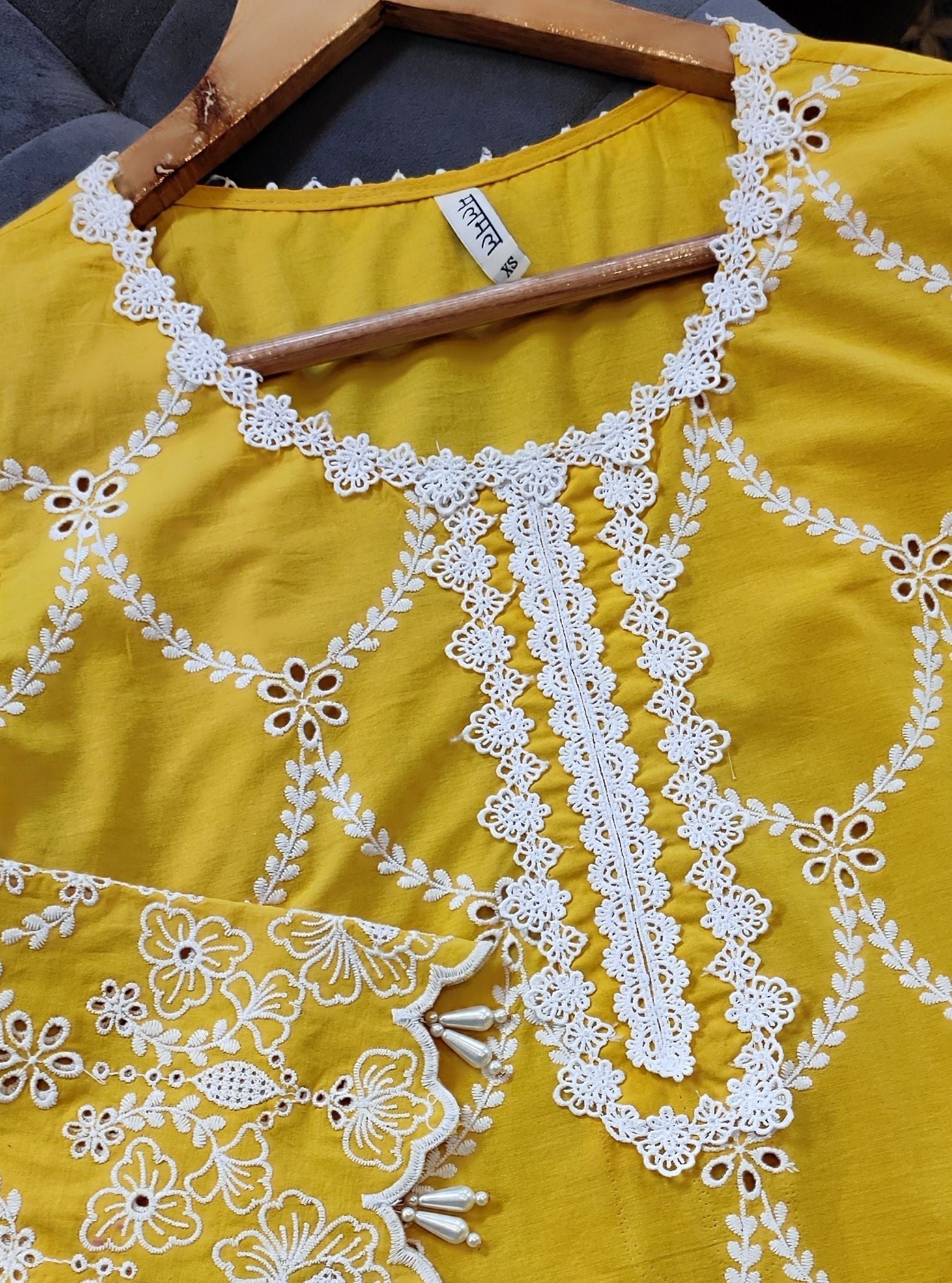 Aashay Supima Cotton Yellow Kurta Set