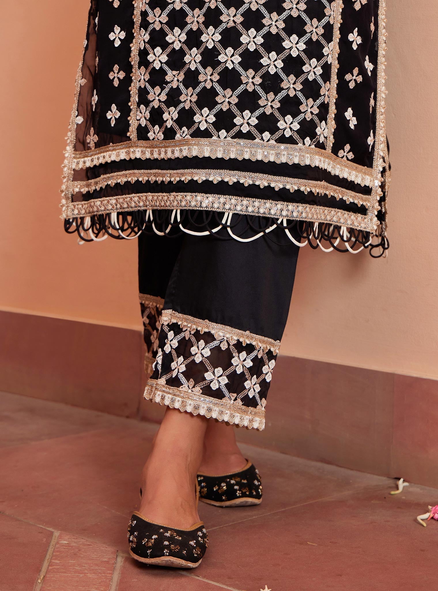 Citra Organza Black Kurta Set