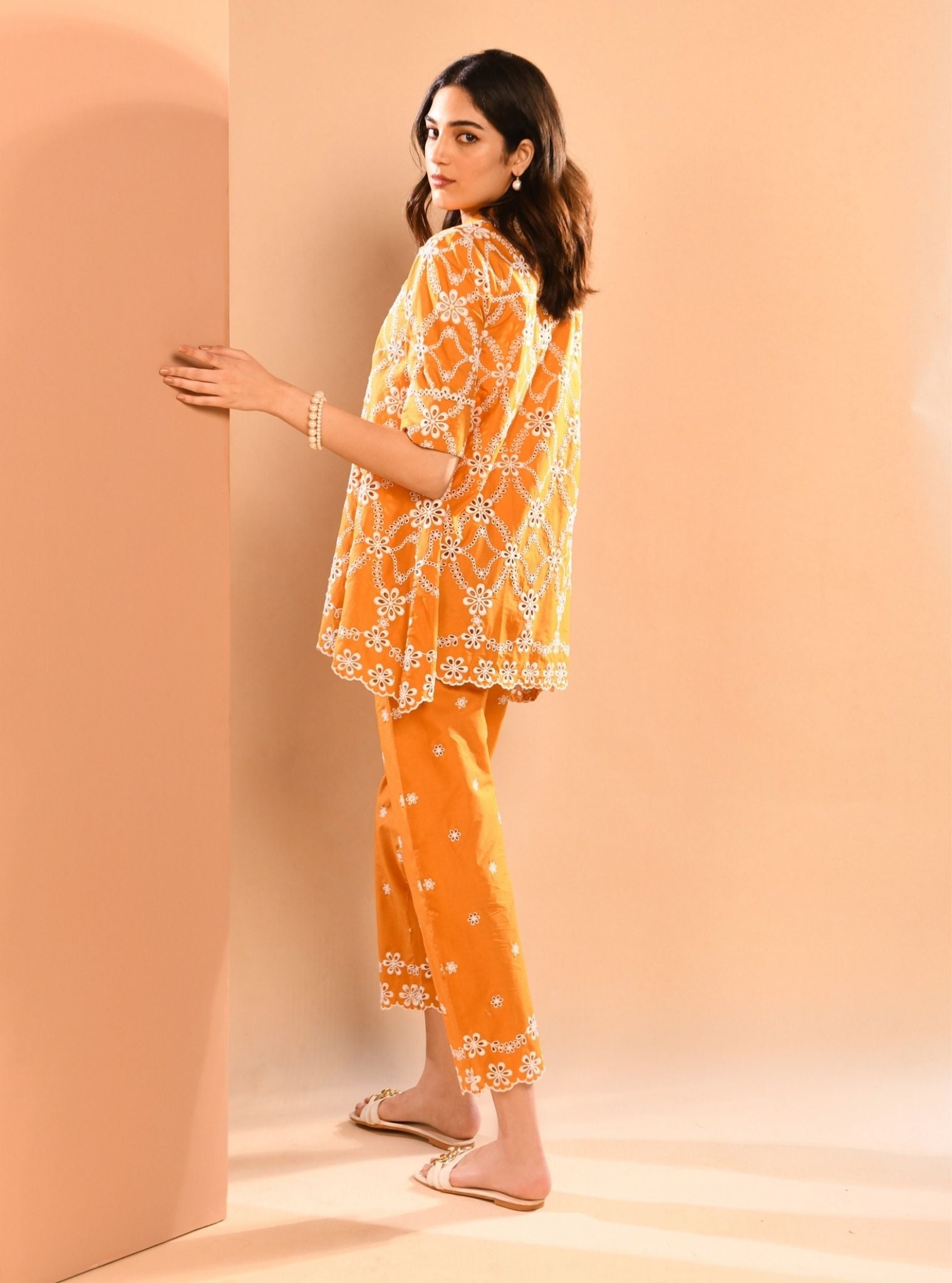 Prue Supima Cotton Orange Co-ord Set