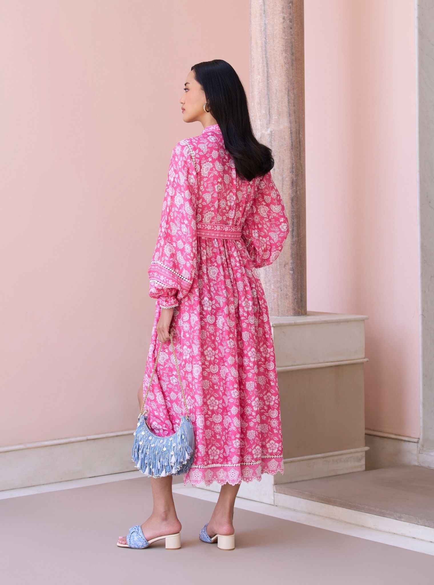 Selbourne Rani Pink Printed Lawn Dress