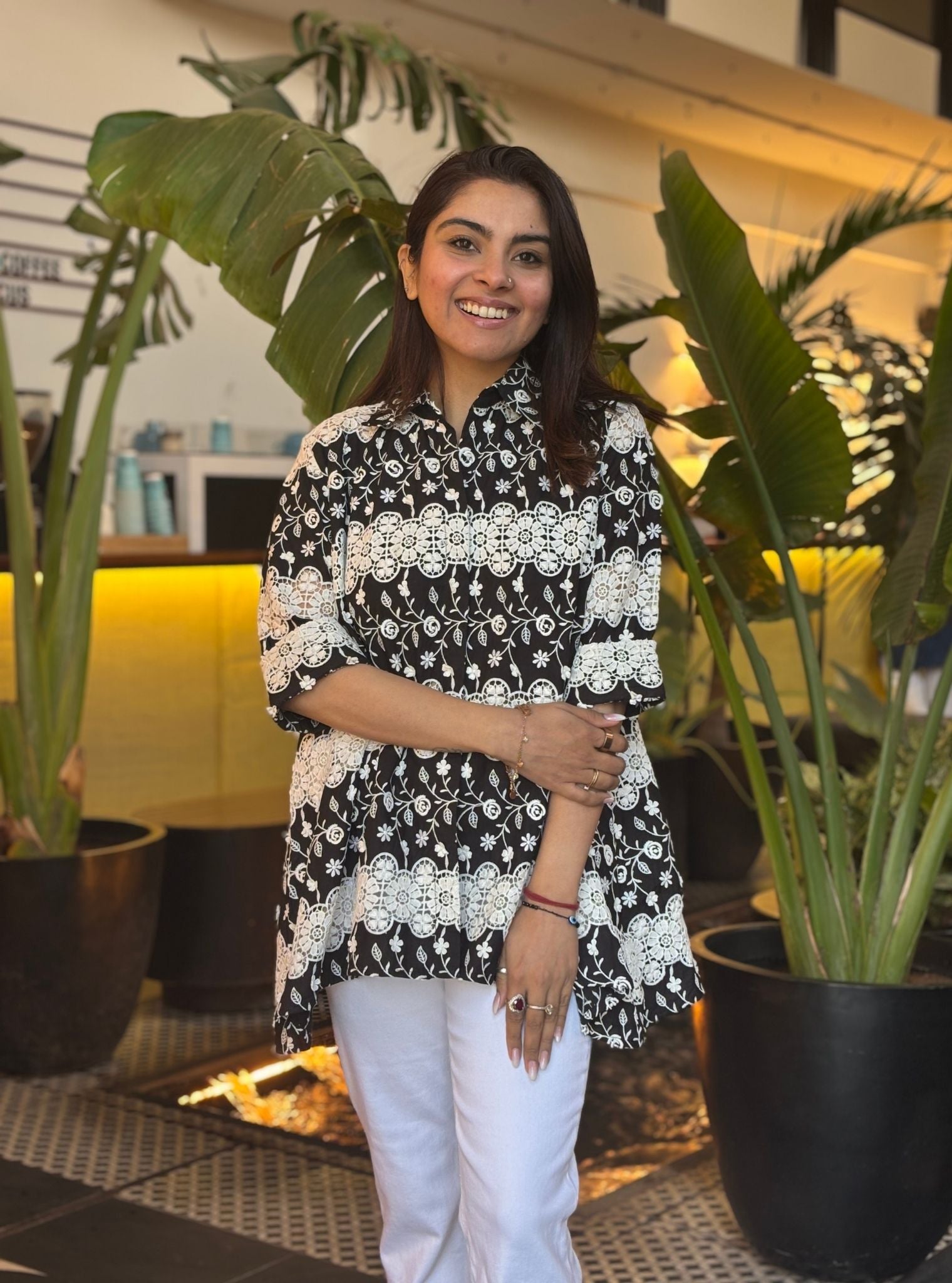 Raquel Supima Cotton Black Shirt