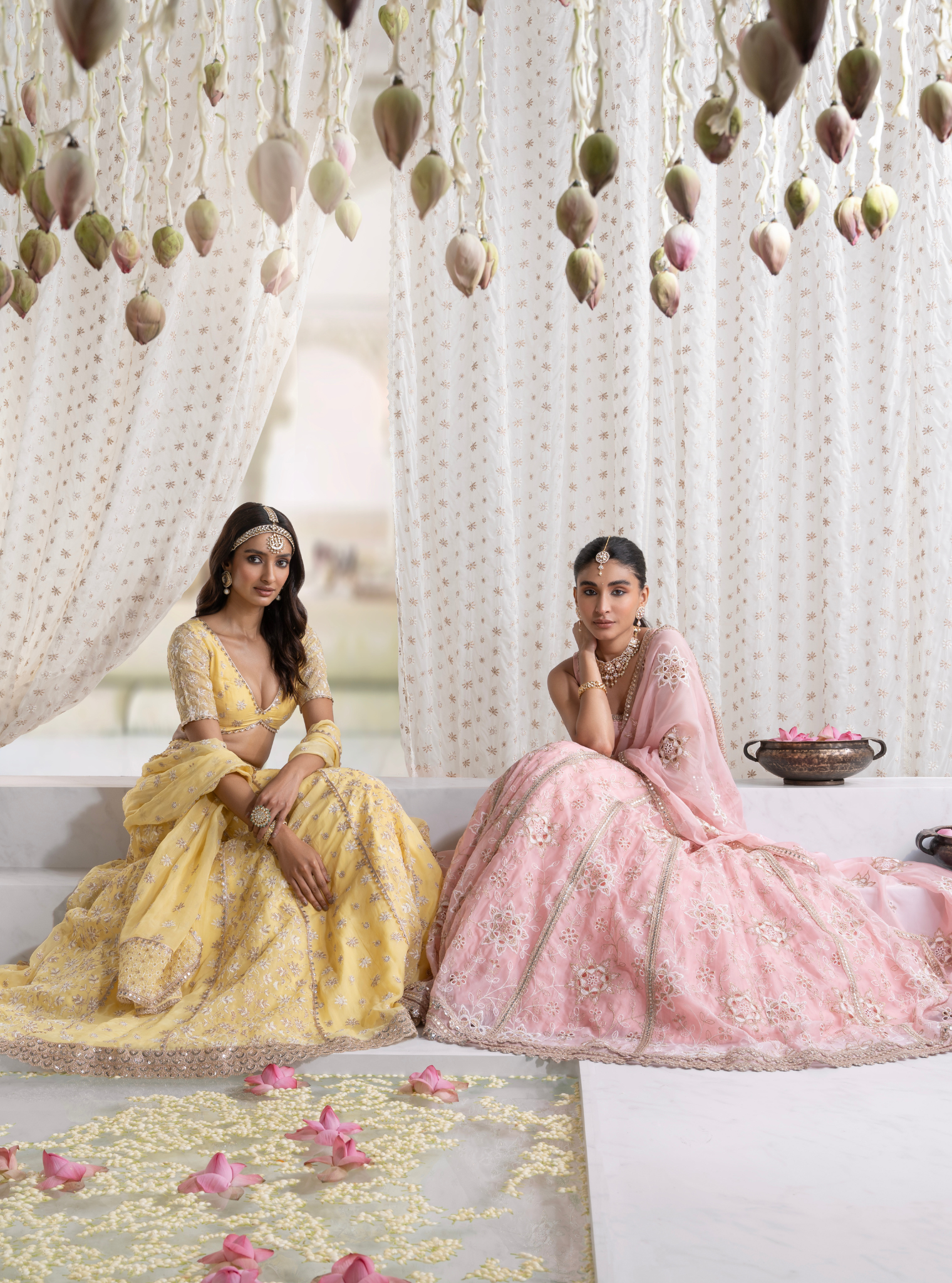 Kamali Organza Pink Lehenga
