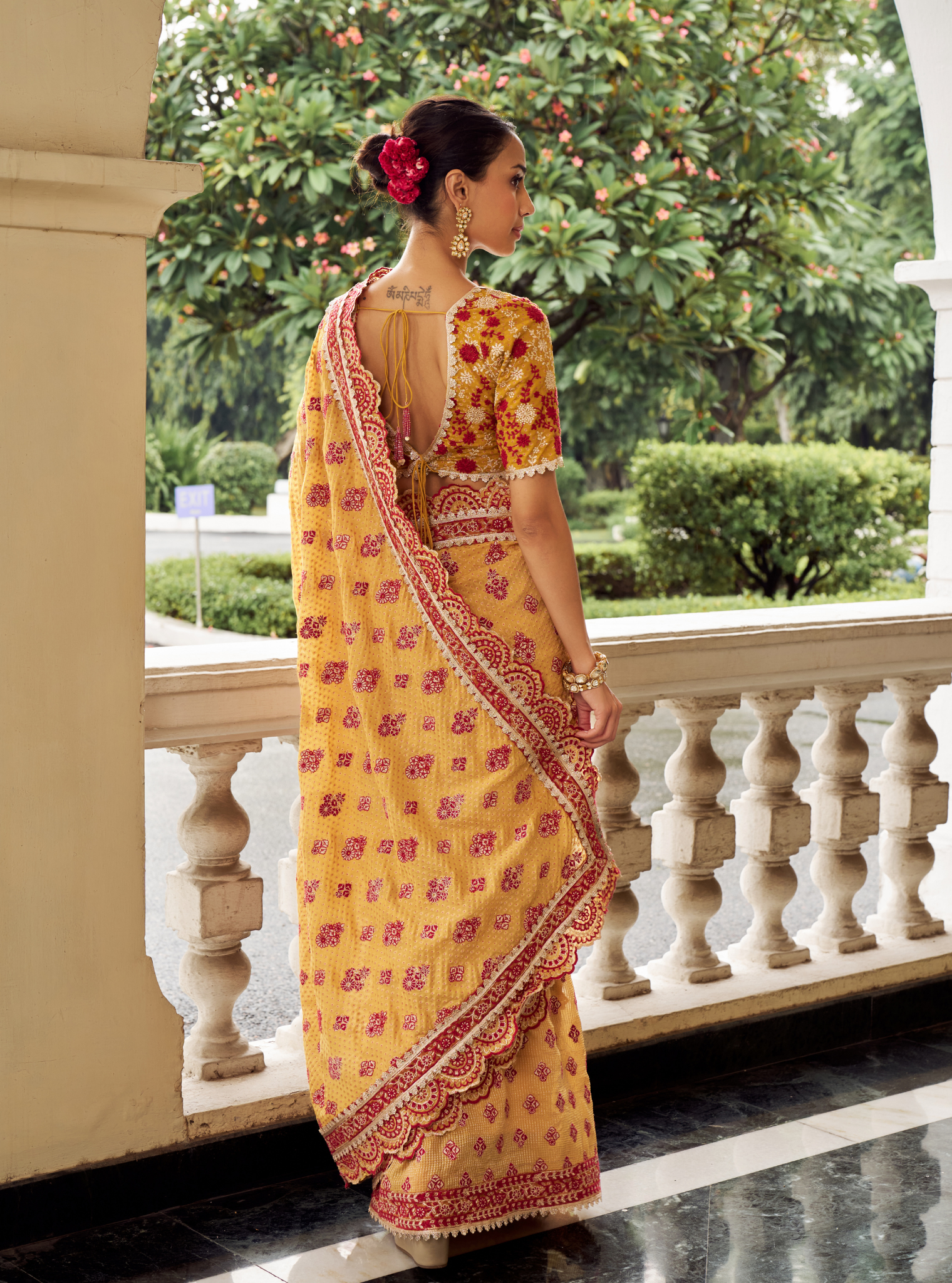 Taani Banarsi Mustard Saree