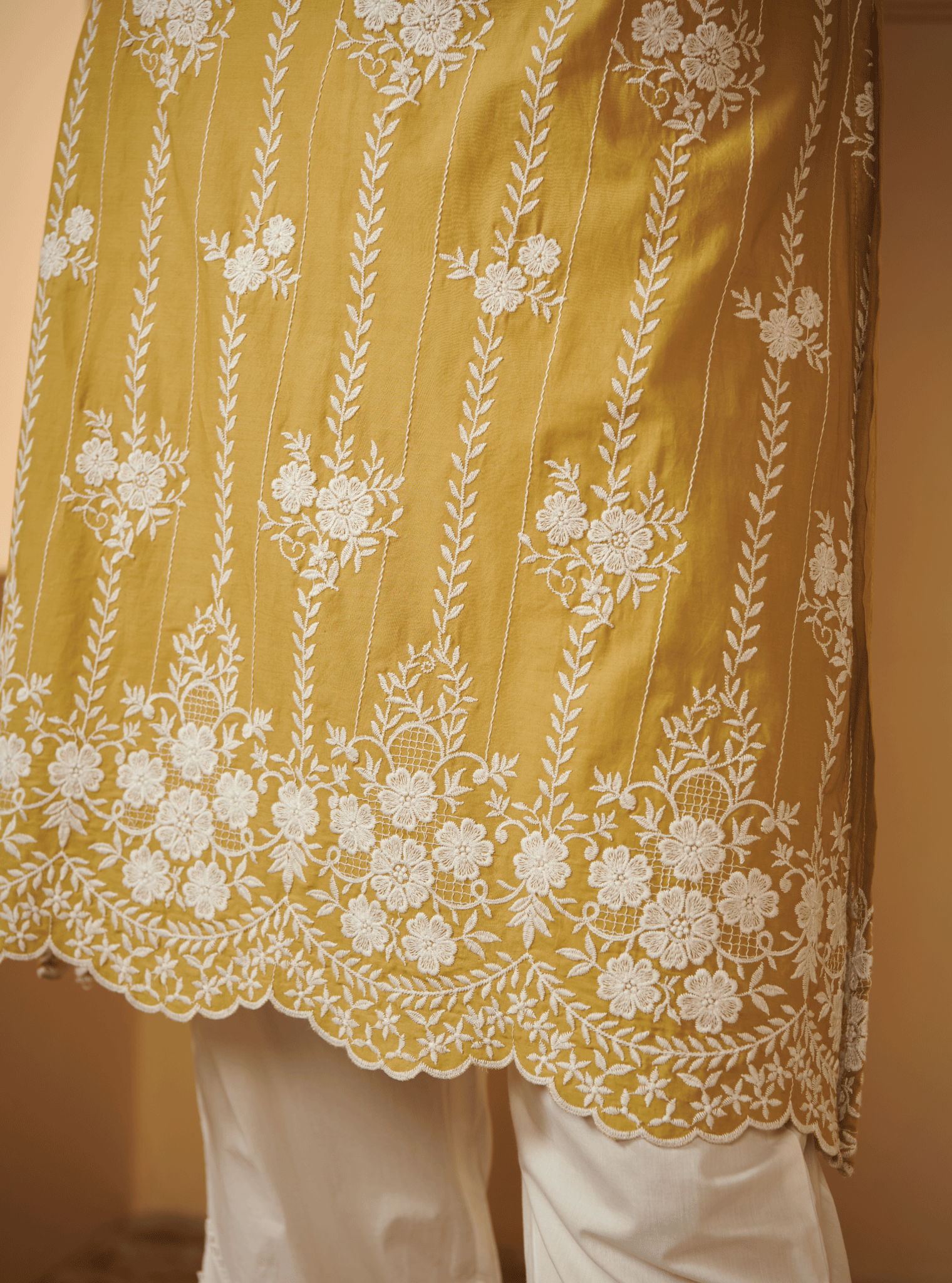 Dhansiri Supima Cotton Green Kurta Set