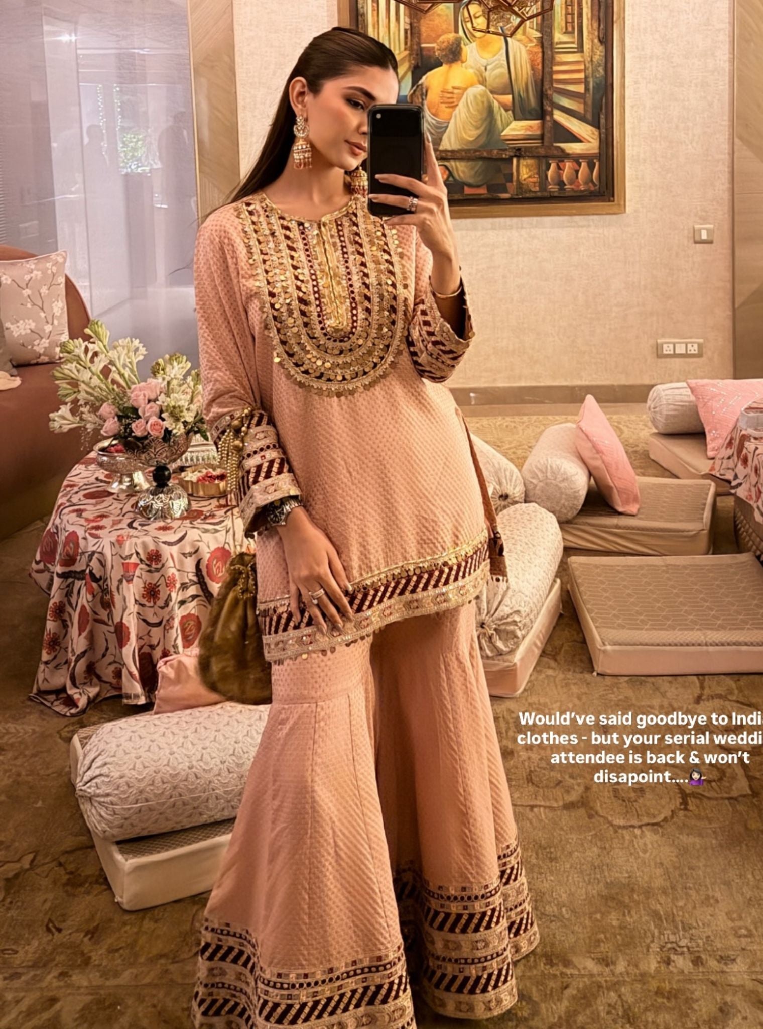 Eraya Pink Banarasi Garara Set
