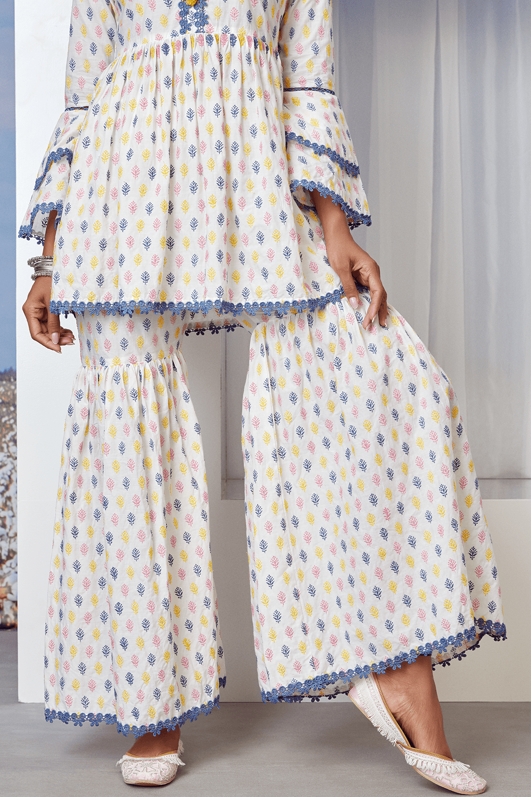 Alpine Supima Cotton Kurta with Sharara Set