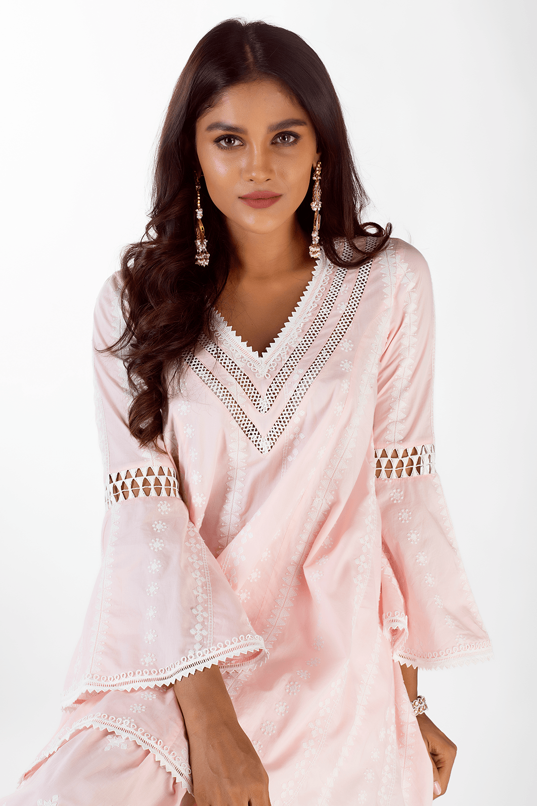 Mulmul Supima Cotton Arlo Pink Kurta