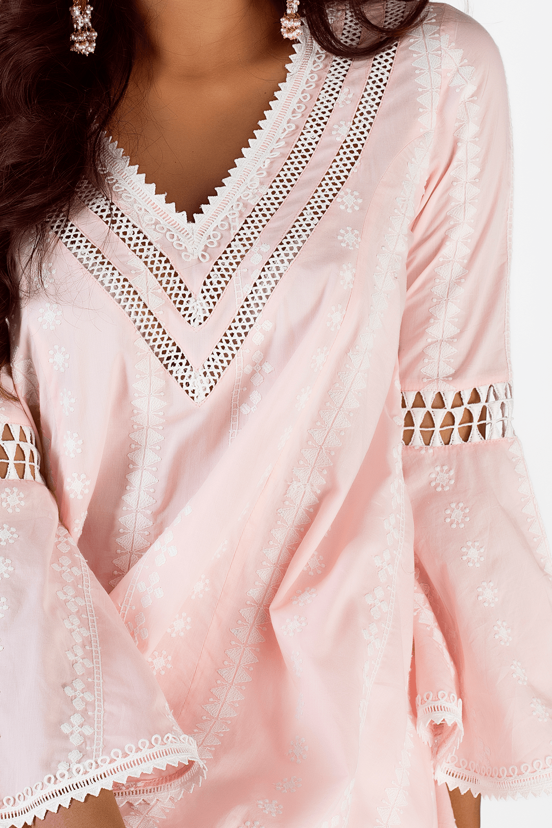 Mulmul Supima Cotton Arlo Pink Kurta