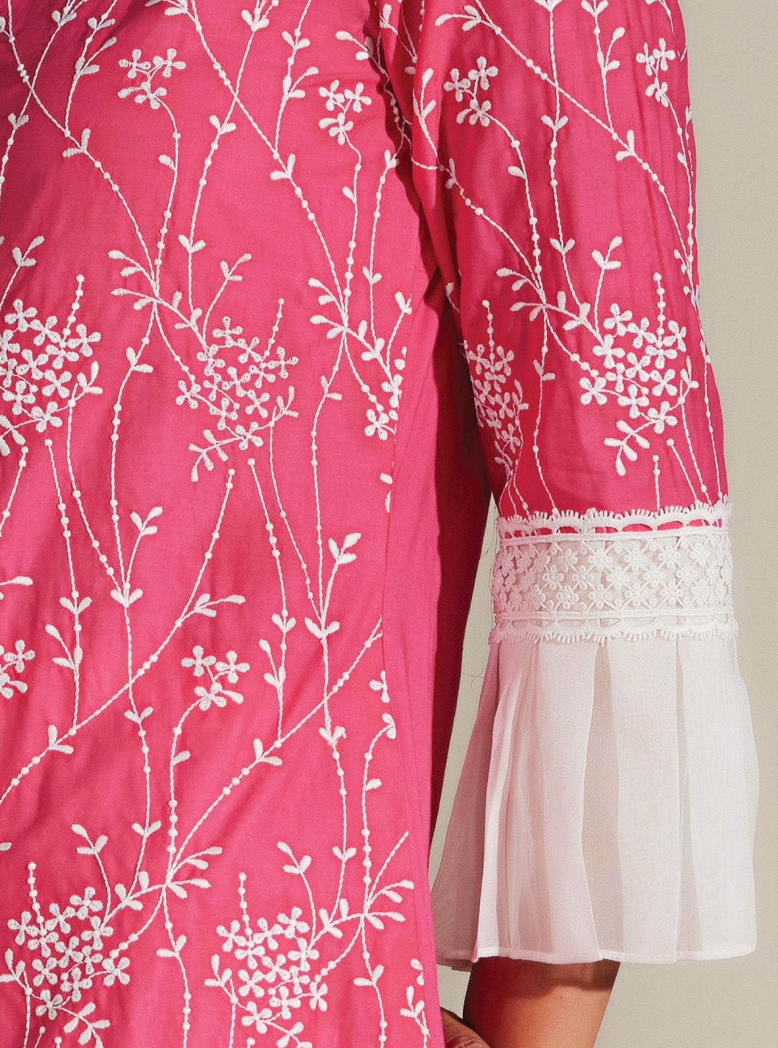 Carmen Supima Cotton Pink Kurta Set