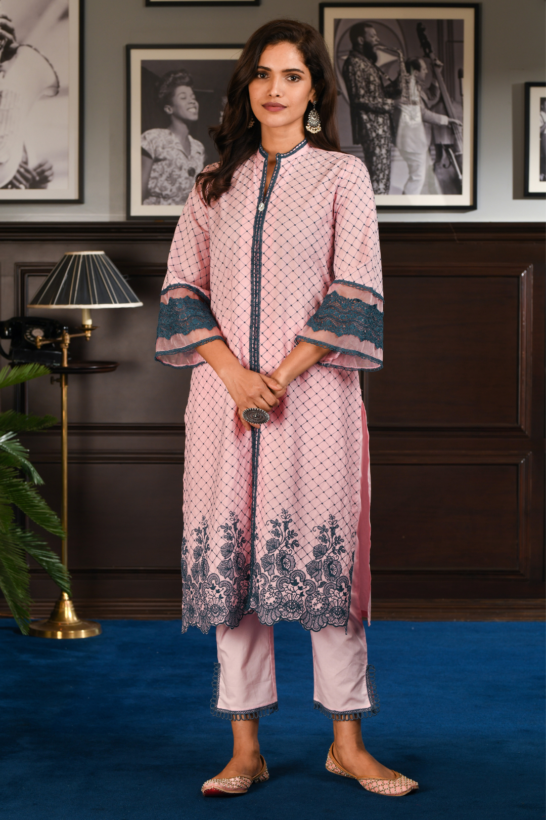 Cayo Supima Cotton Pink Kurta Set