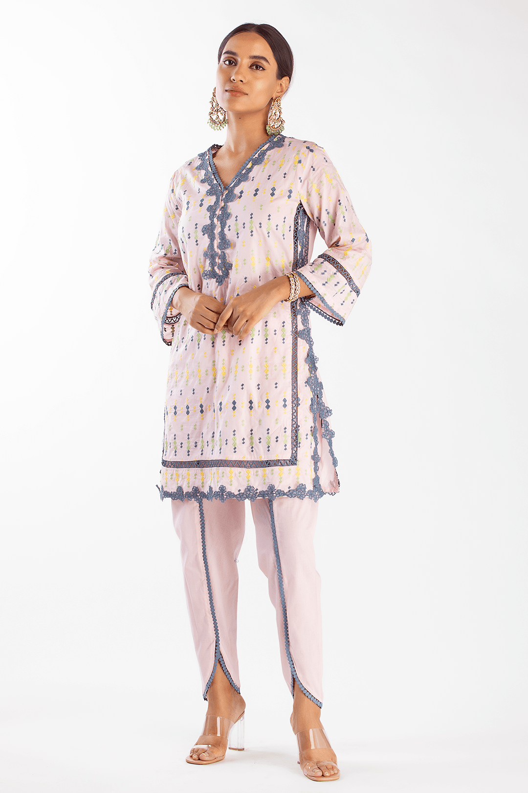 Mulmul Supima Cotton Cupid Pink Kurta