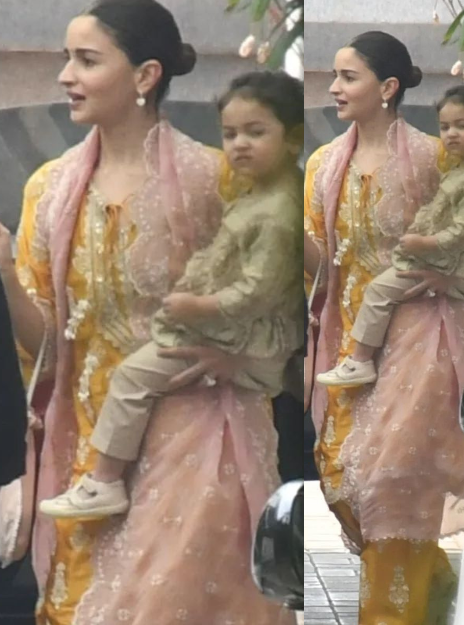 Alia Intira Cupro Satin Yellow Kurta Set